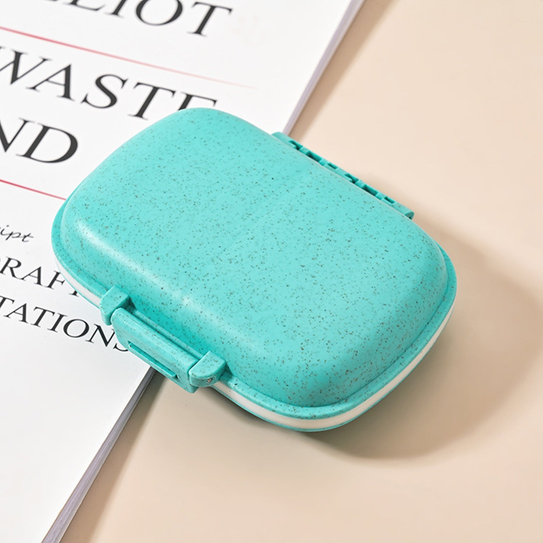 Portable 8-Compartment Sealed Pill Box
