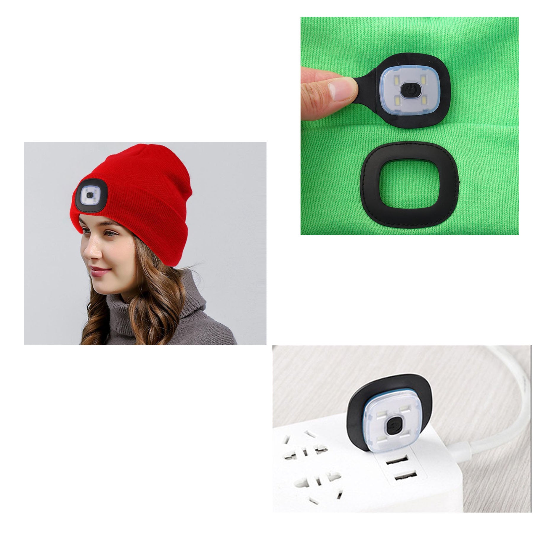 Outdoor LED Lighted Knitted Hat