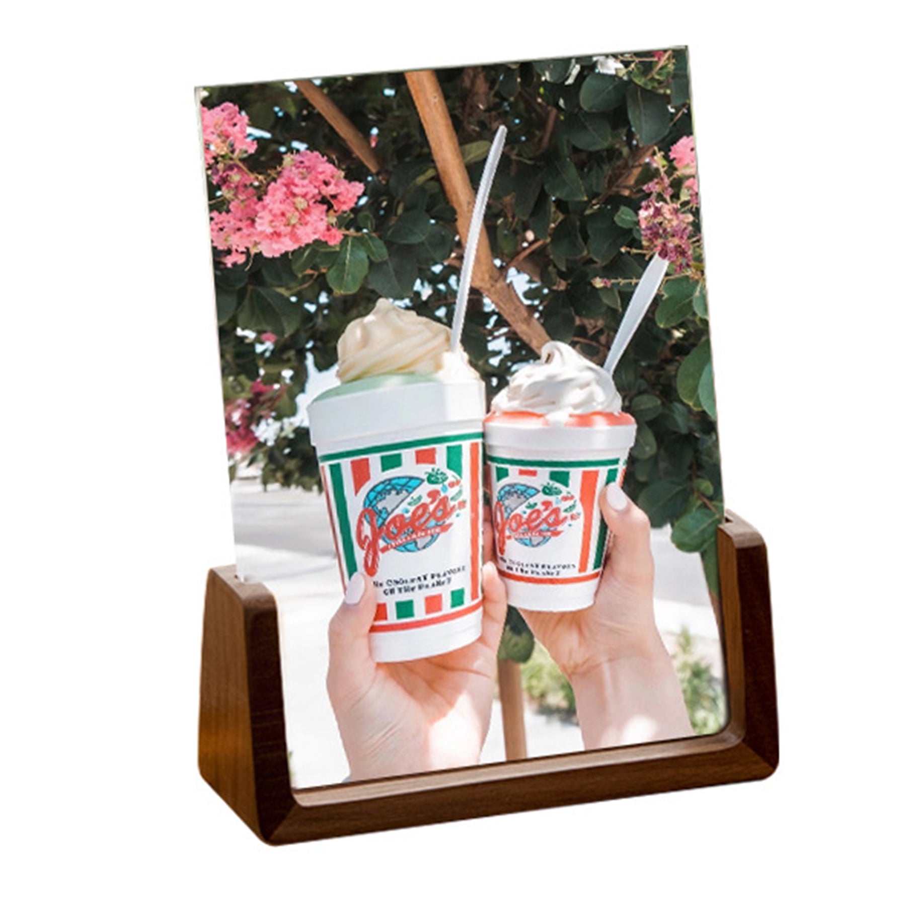 U-Shaped Walnut Photo Frame