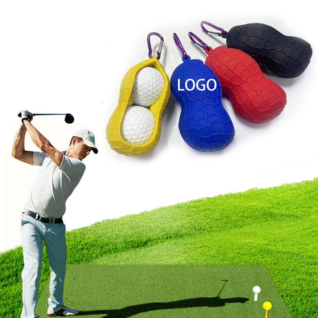 2-Pack Peanut Shape Golf Ball Organizer Protective Case