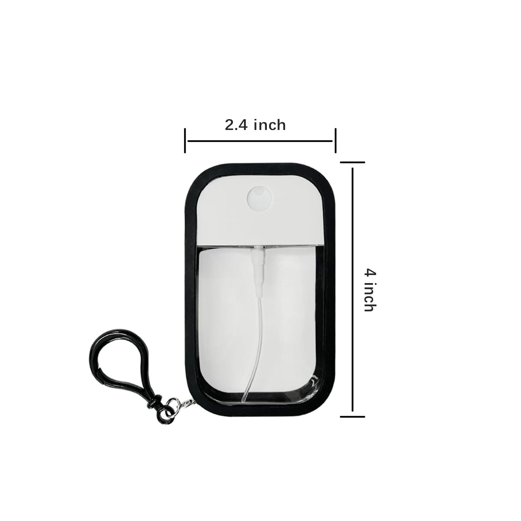1.7 Oz Mini Card Travel Spray Bottle With Keychain