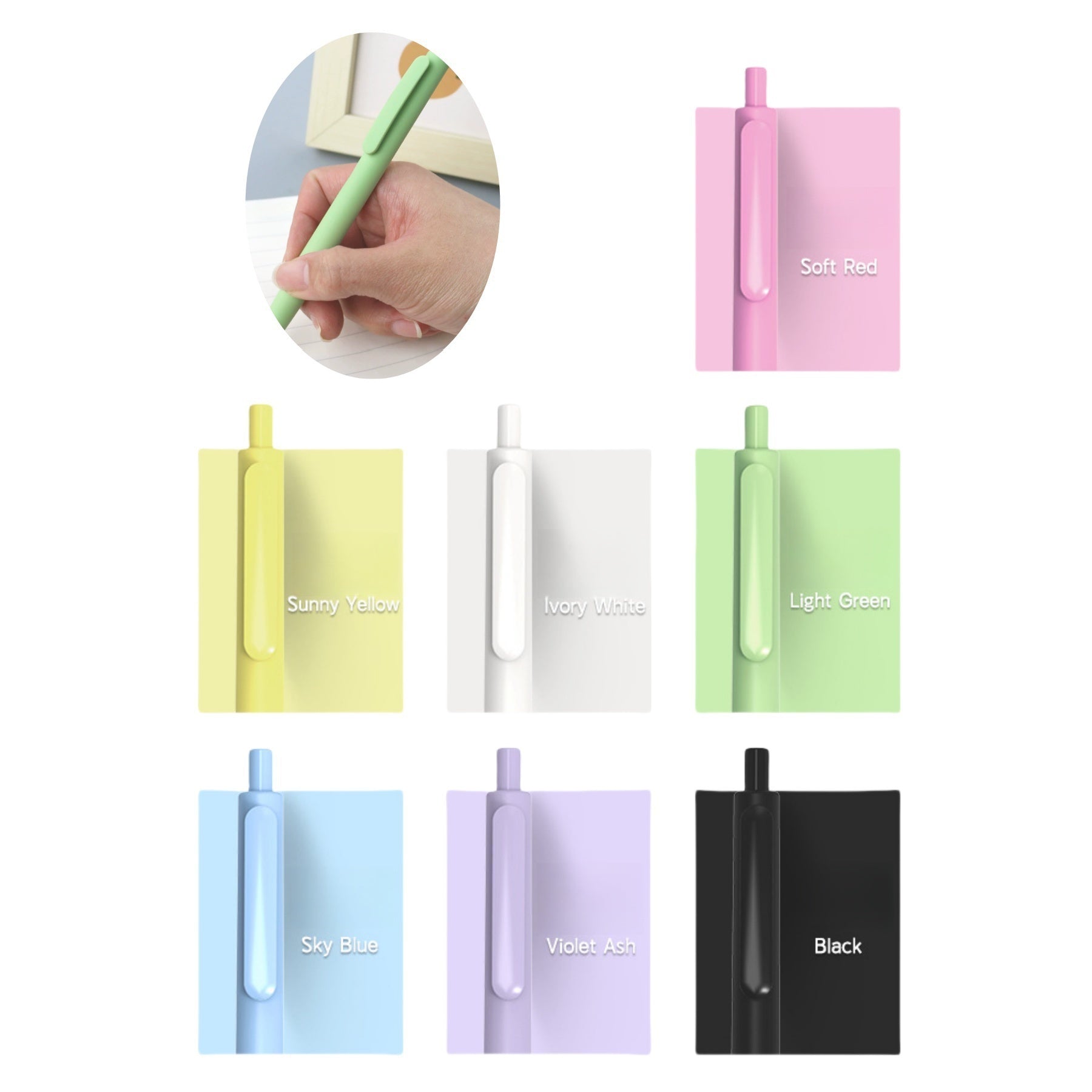 Pastel-colored Gel Pens
