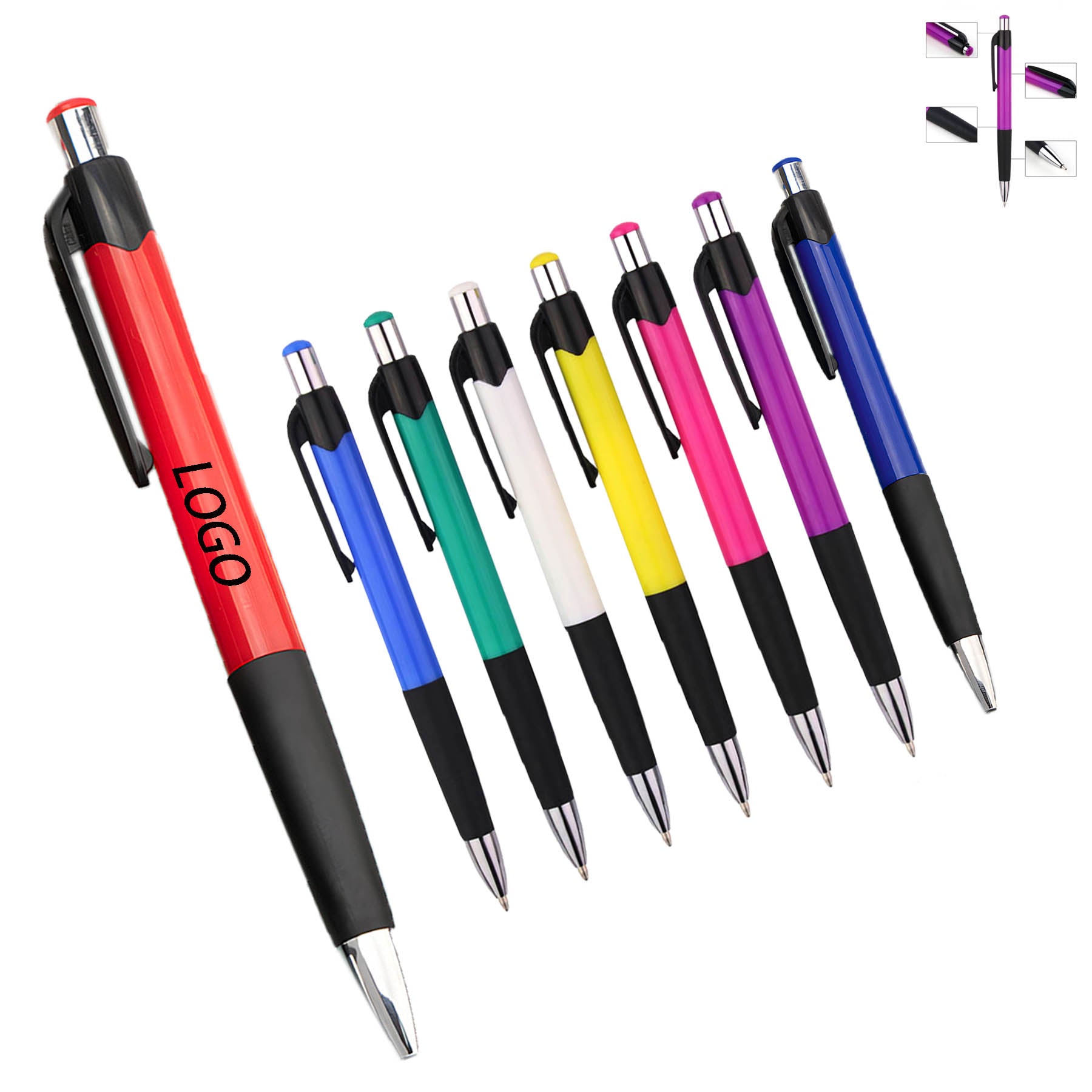 Colored Press Ballpoint Pen