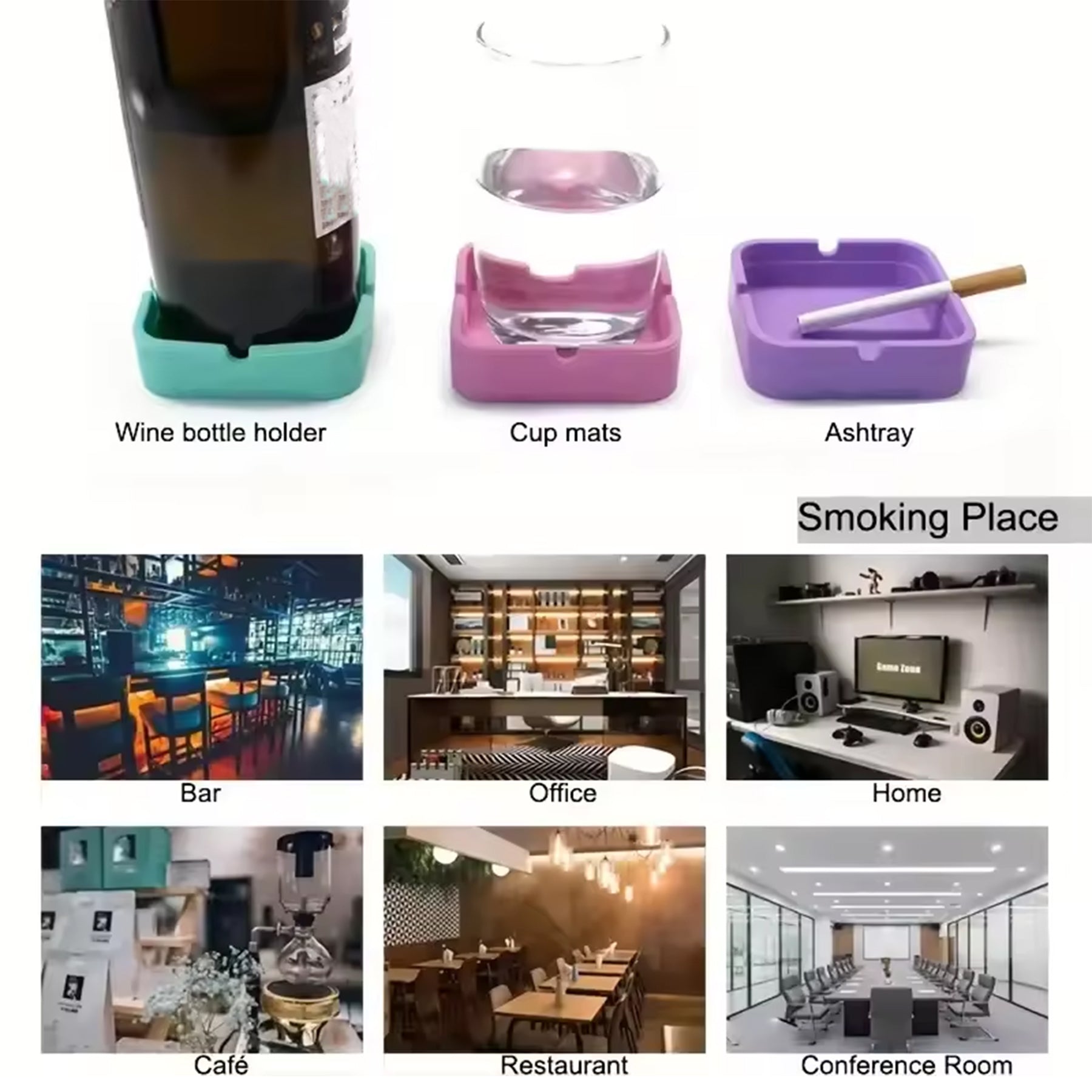 Cigar Square Silicone Ashtray