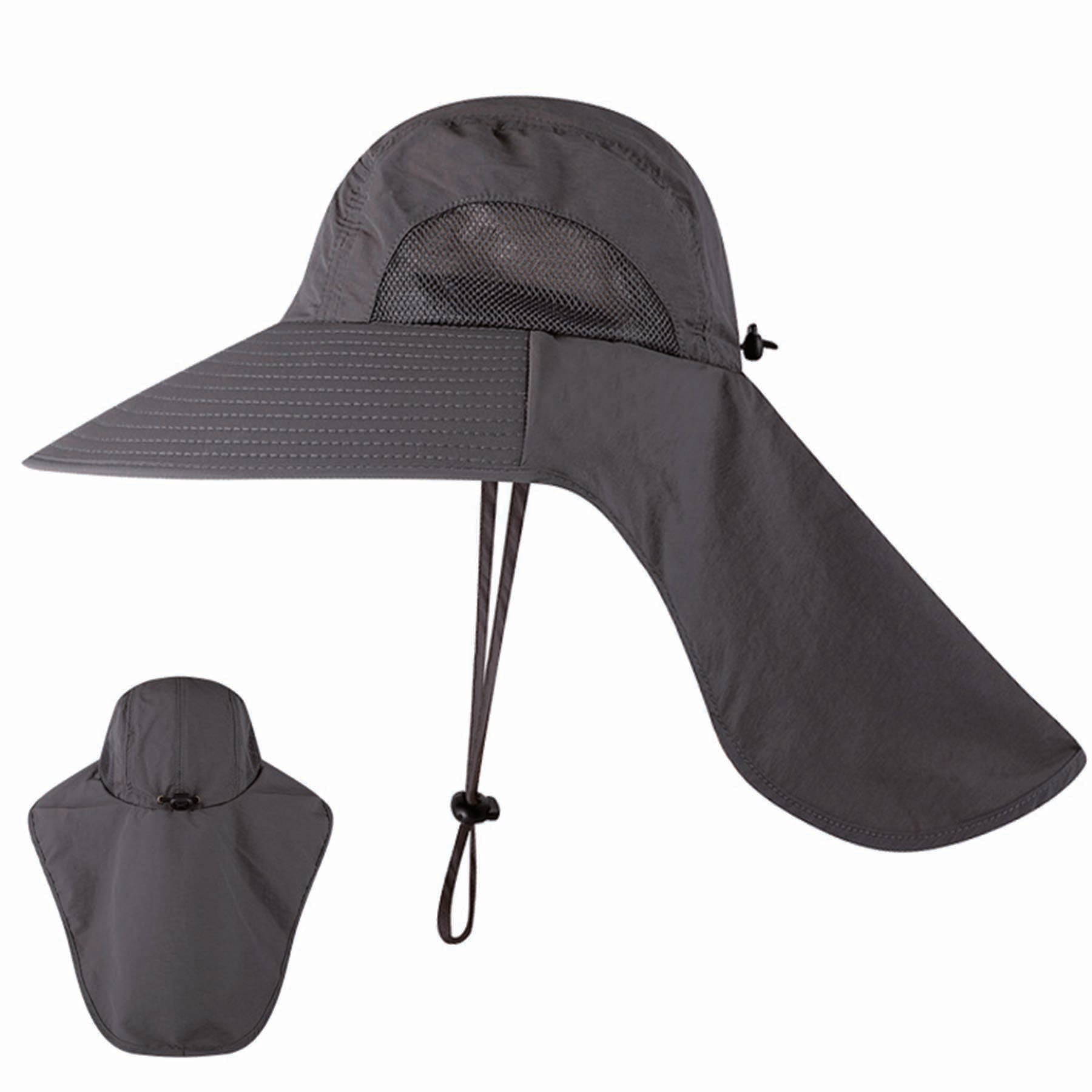 Wide Brim Sun Hat With Neck Flap