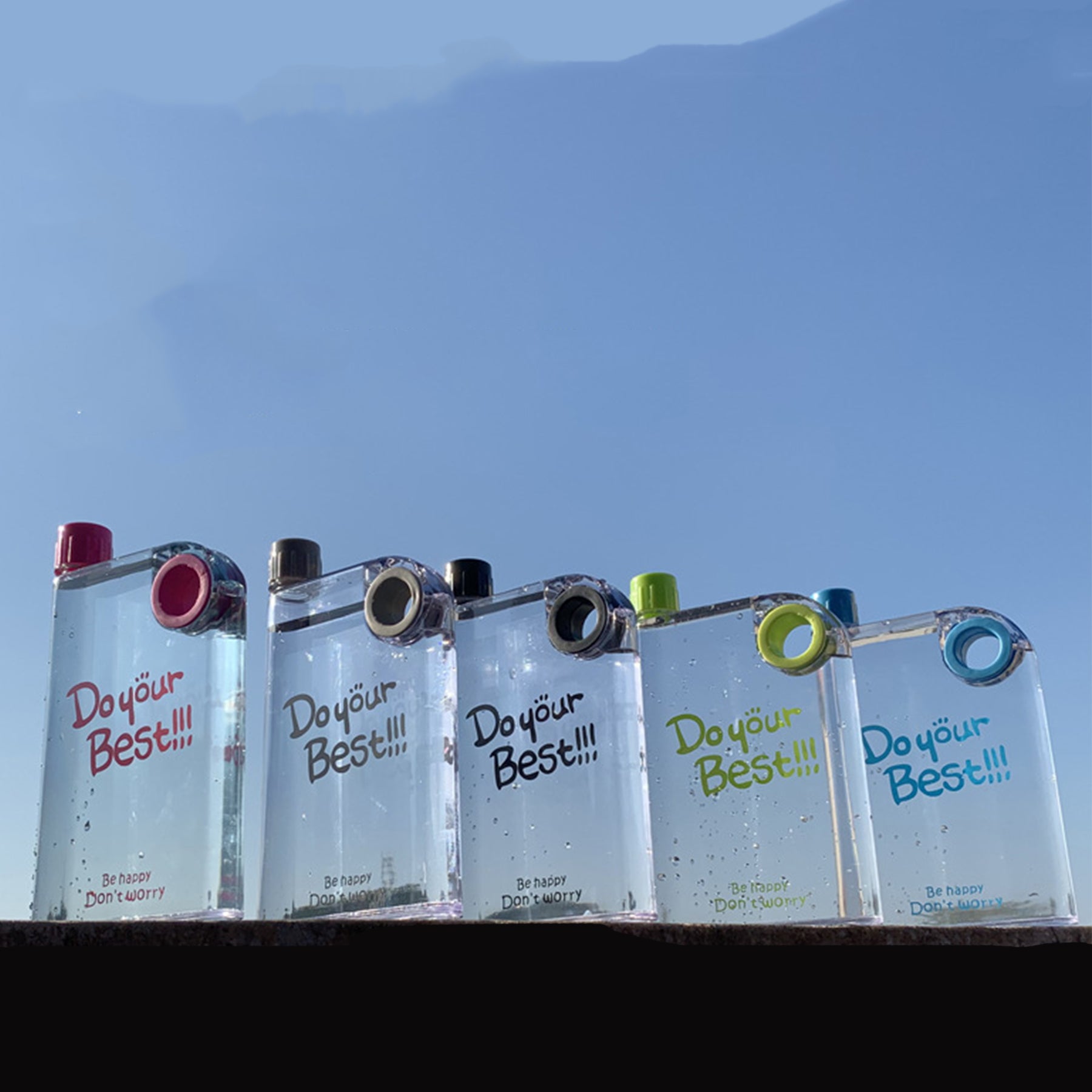 14 Oz A5 Book Shape Square Flat Water Bottle