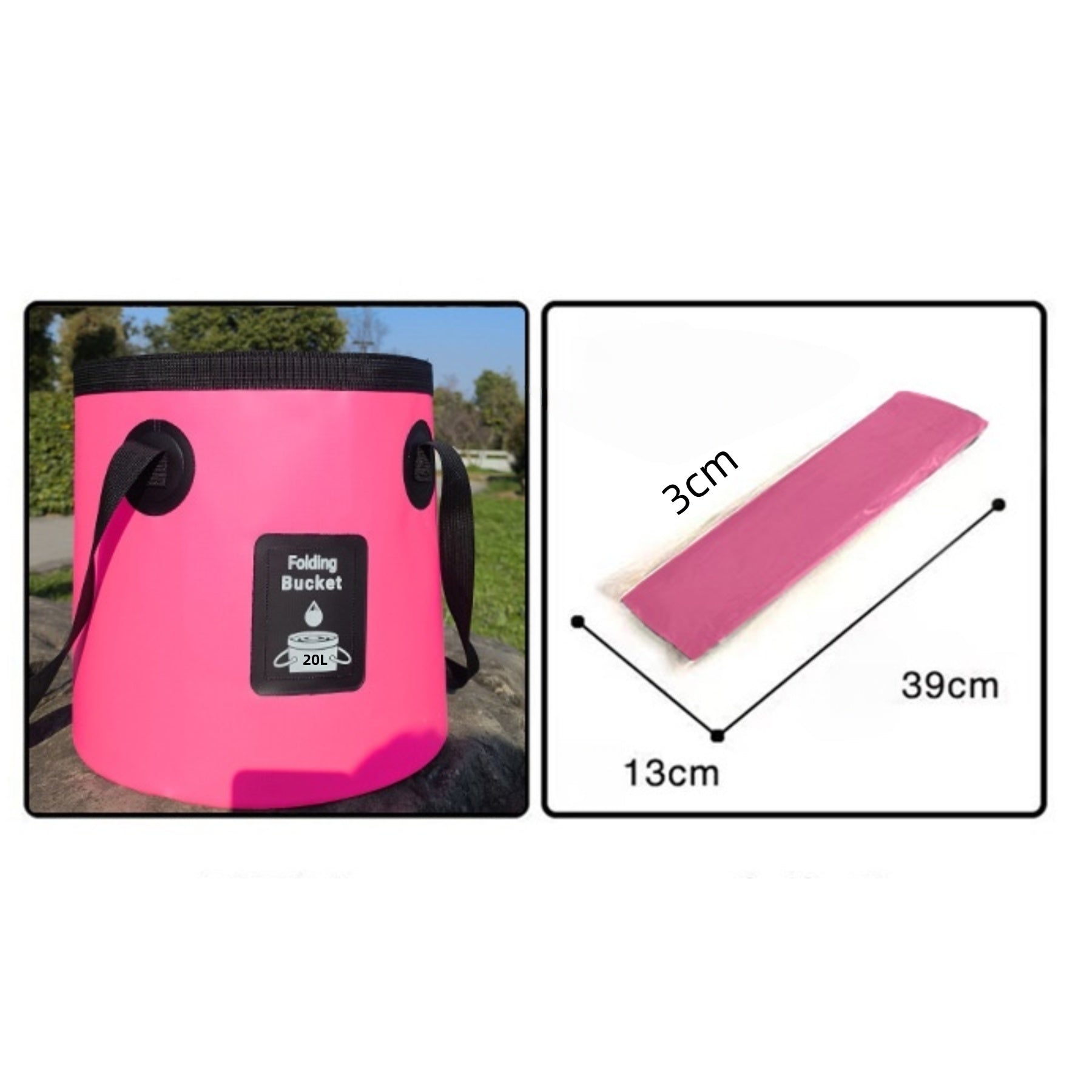PVC Collapsible Waterproof Bucket For Camping & Fishing