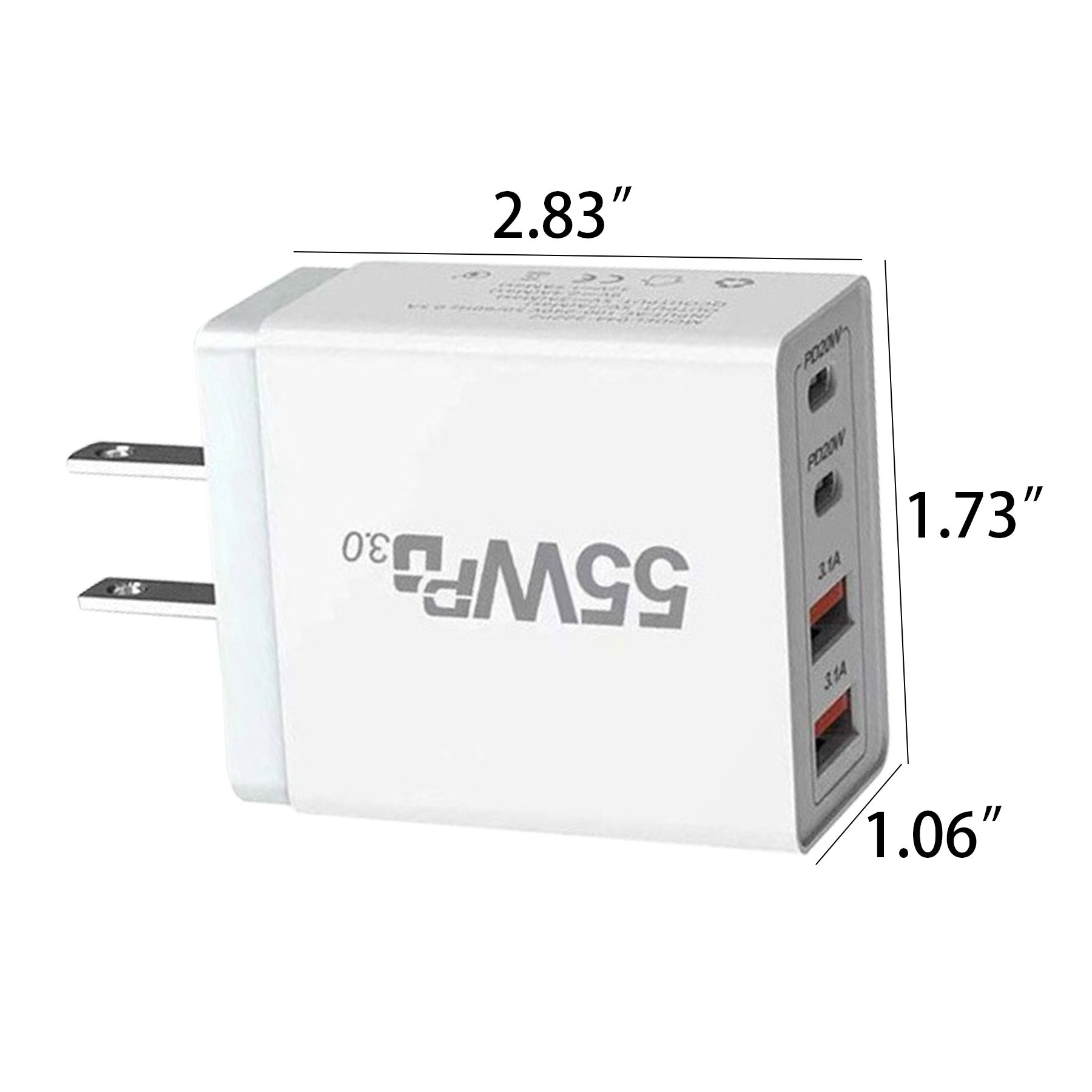 55W Multi-Port USB Charger