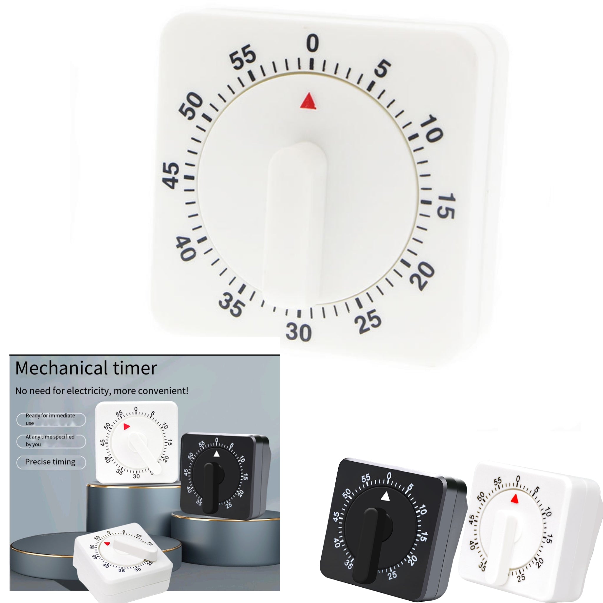 60Min Mechanical Multi - Scene Timer For ADHD Focus