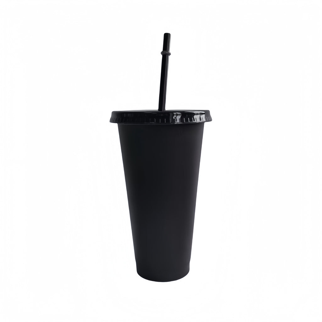 Straw And Lid Plastic Water Cup