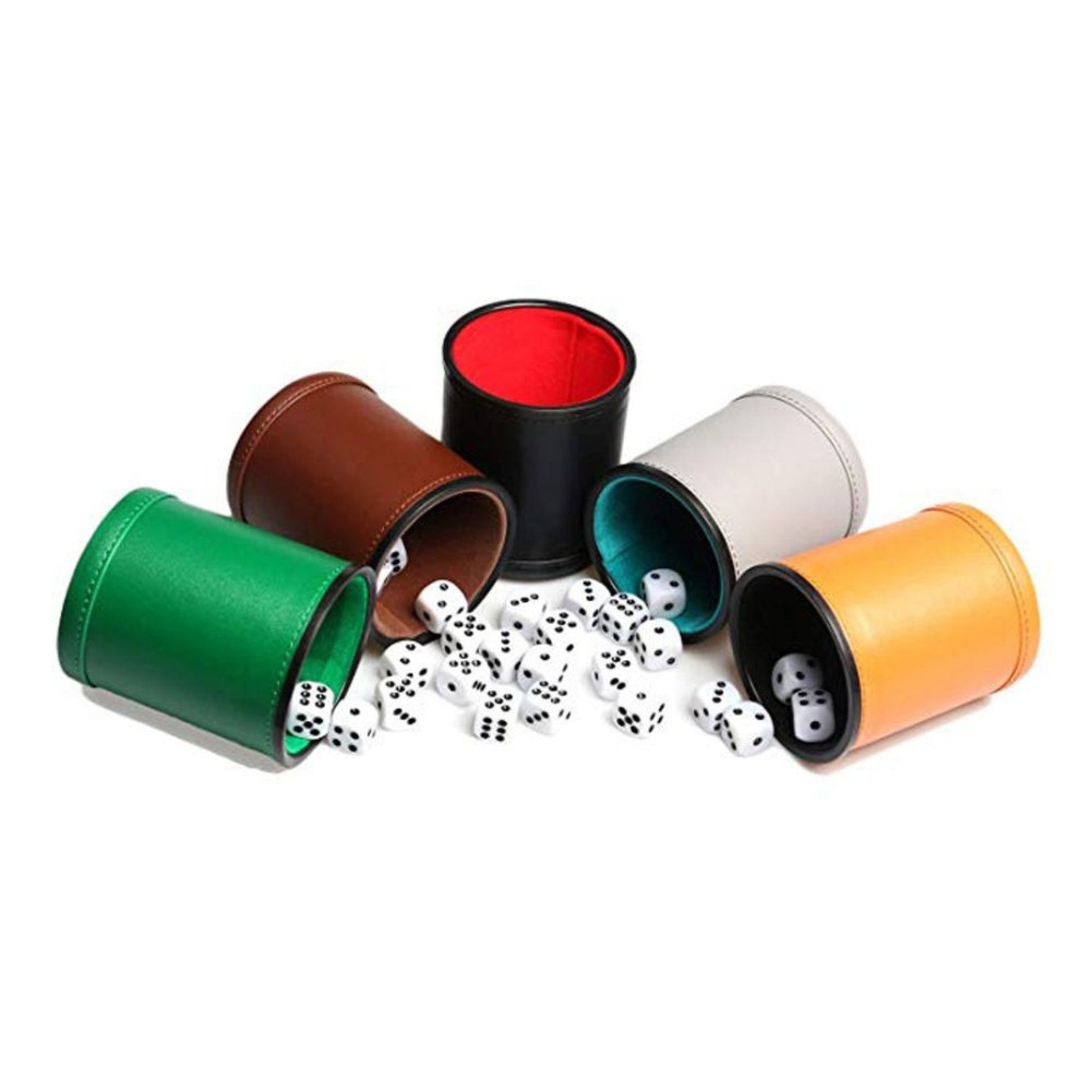 Custom Color Silent Leather Dice Cup Set