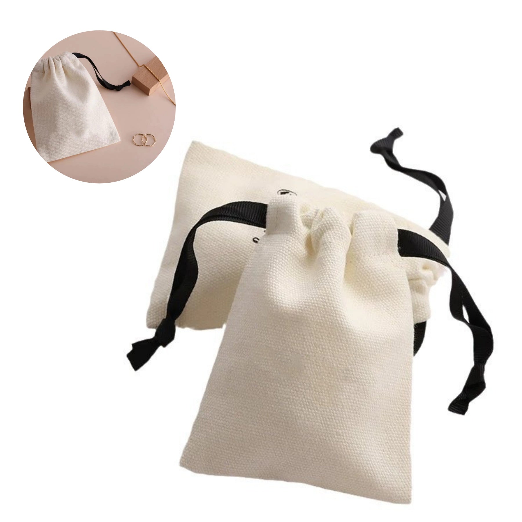 Portable Drawstring Cotton Bag