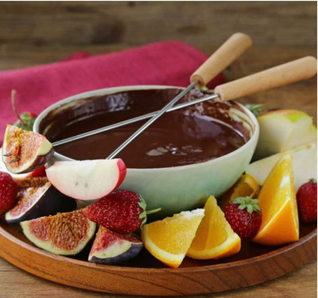 Wood-Handled Stainless Steel Barbecue Skewers
