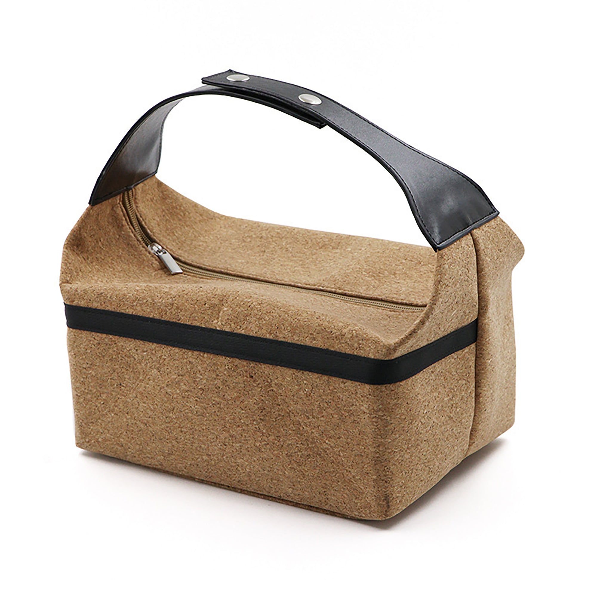Open-Compartment Wood Grain Leather Tote