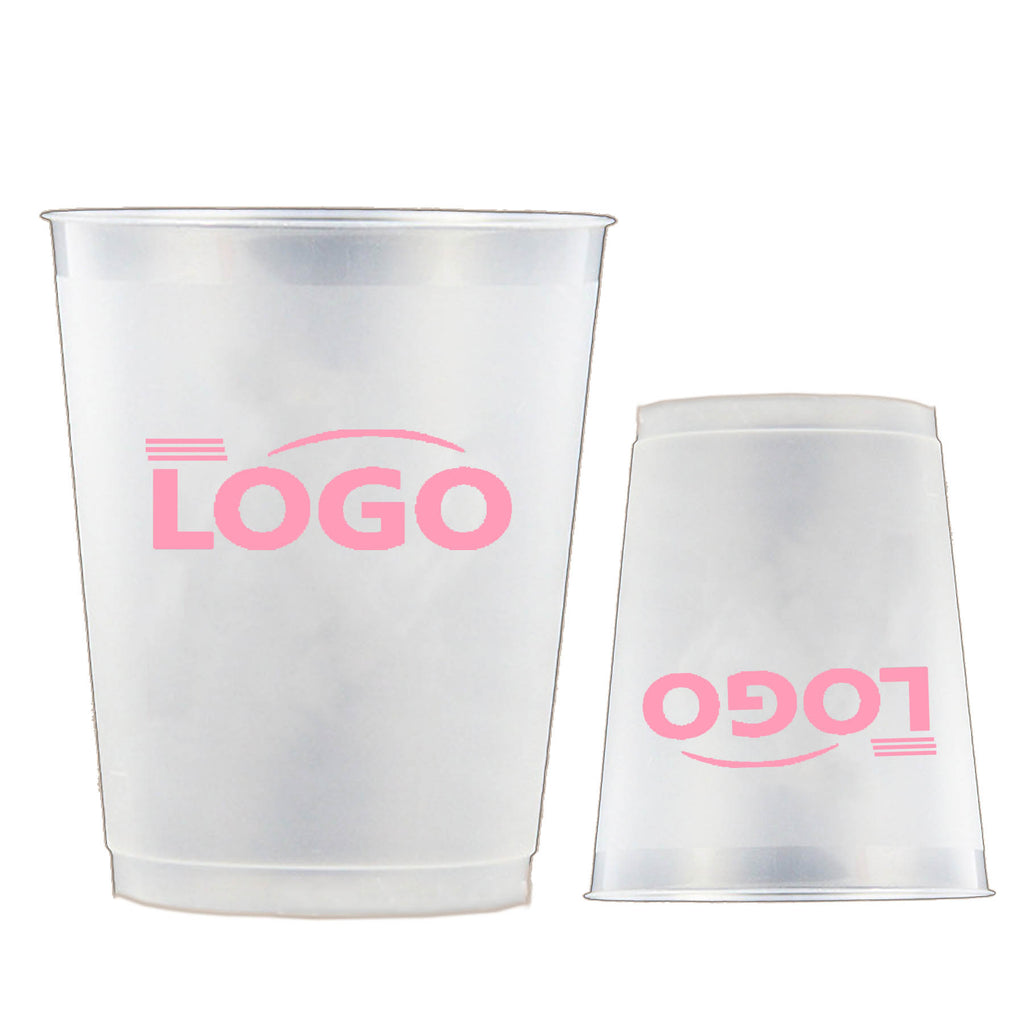 12 Oz. Flex Frosted Stadium Cup W/ Flexible Plastic