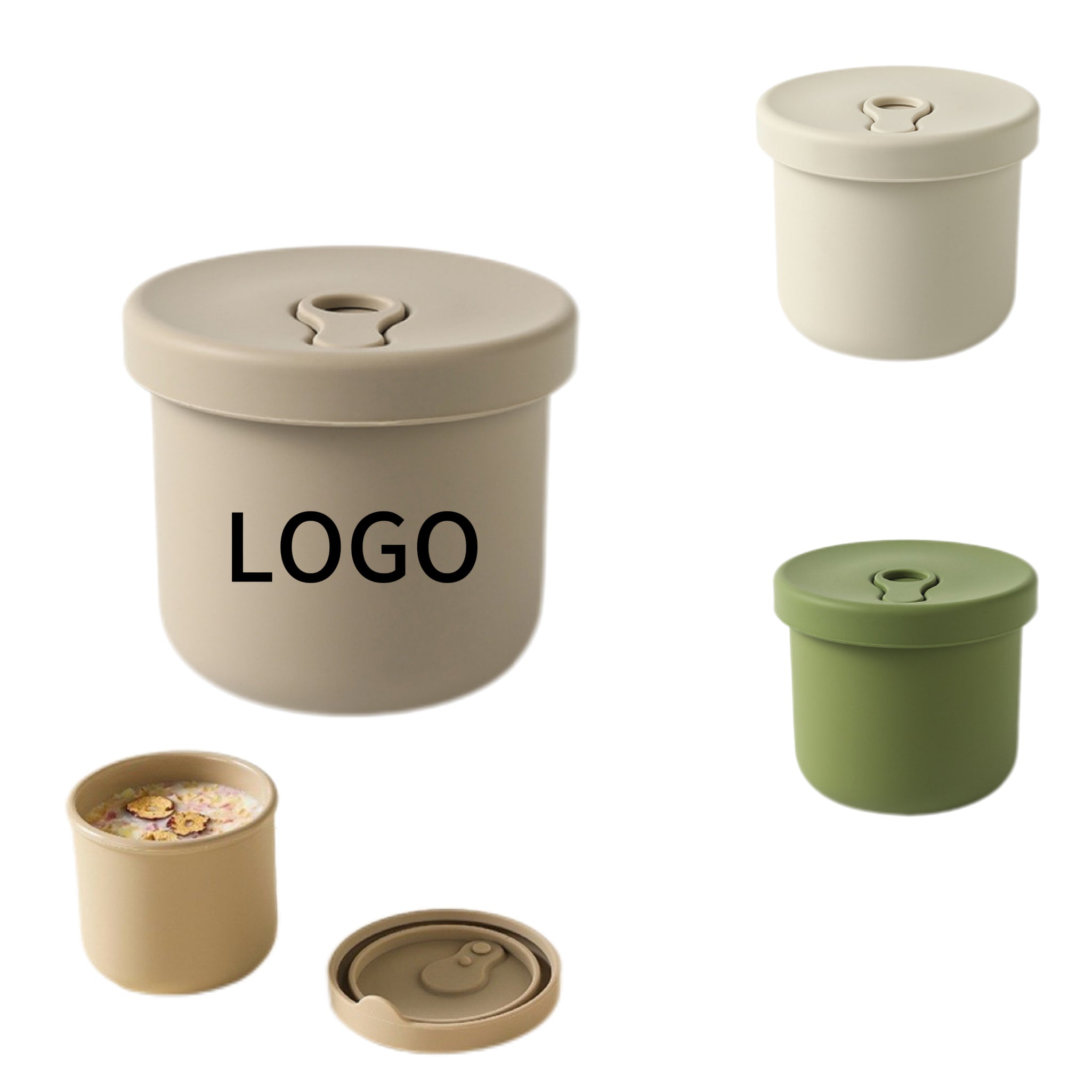 8.5oz Round Silicone Lunch Box