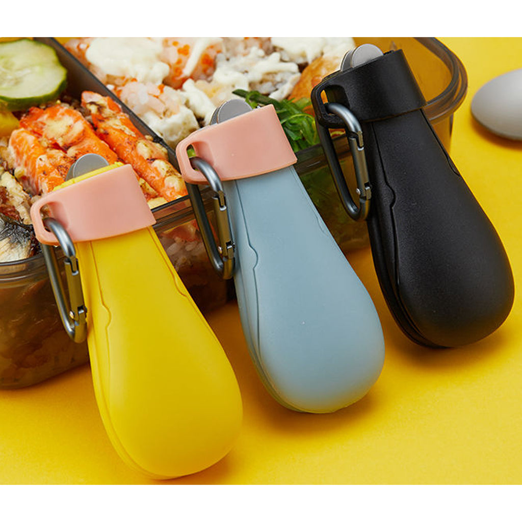 Folding Spoon And Fork Set With Keychain