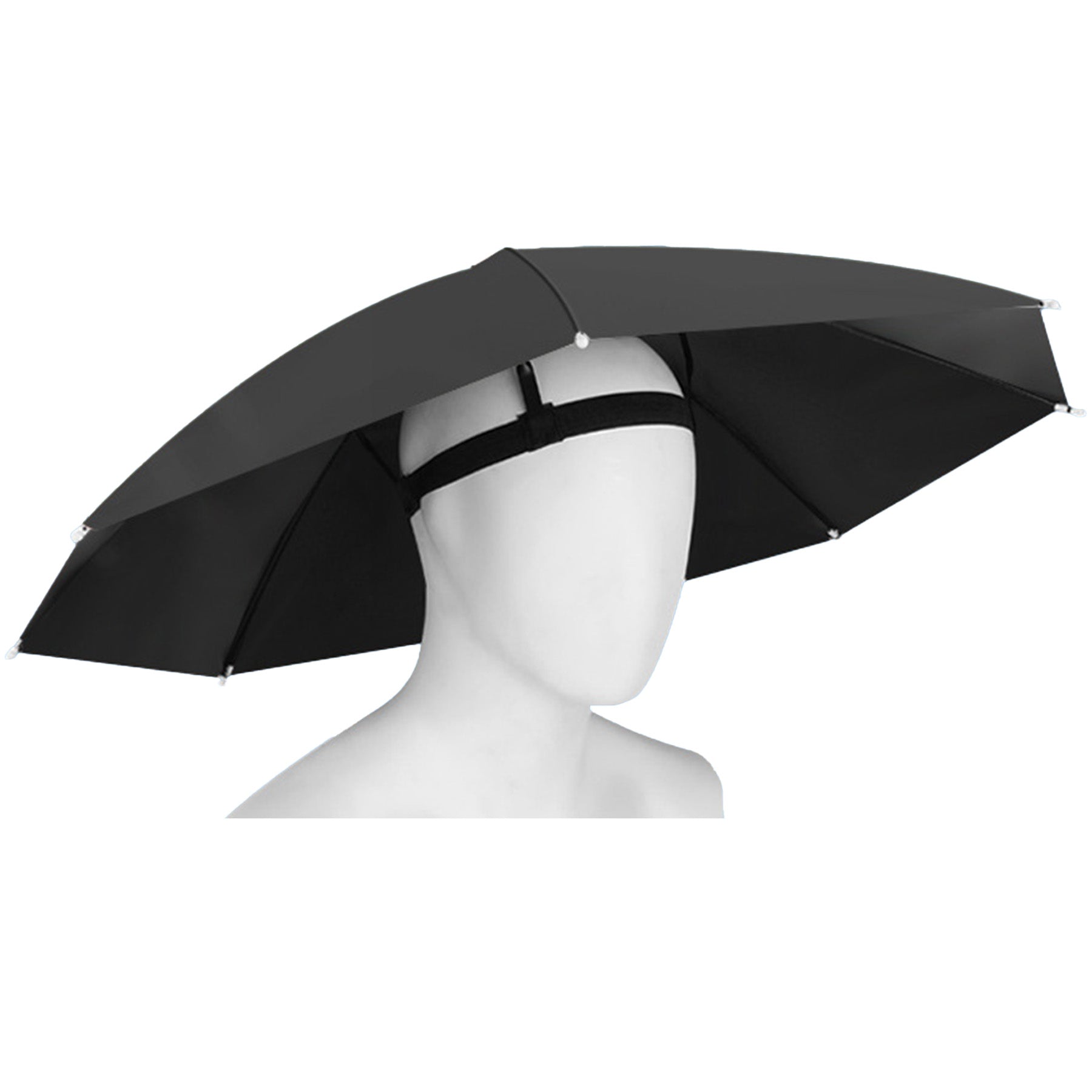 Outdoor Folding Fishing Large Headwear Umbrella Hat