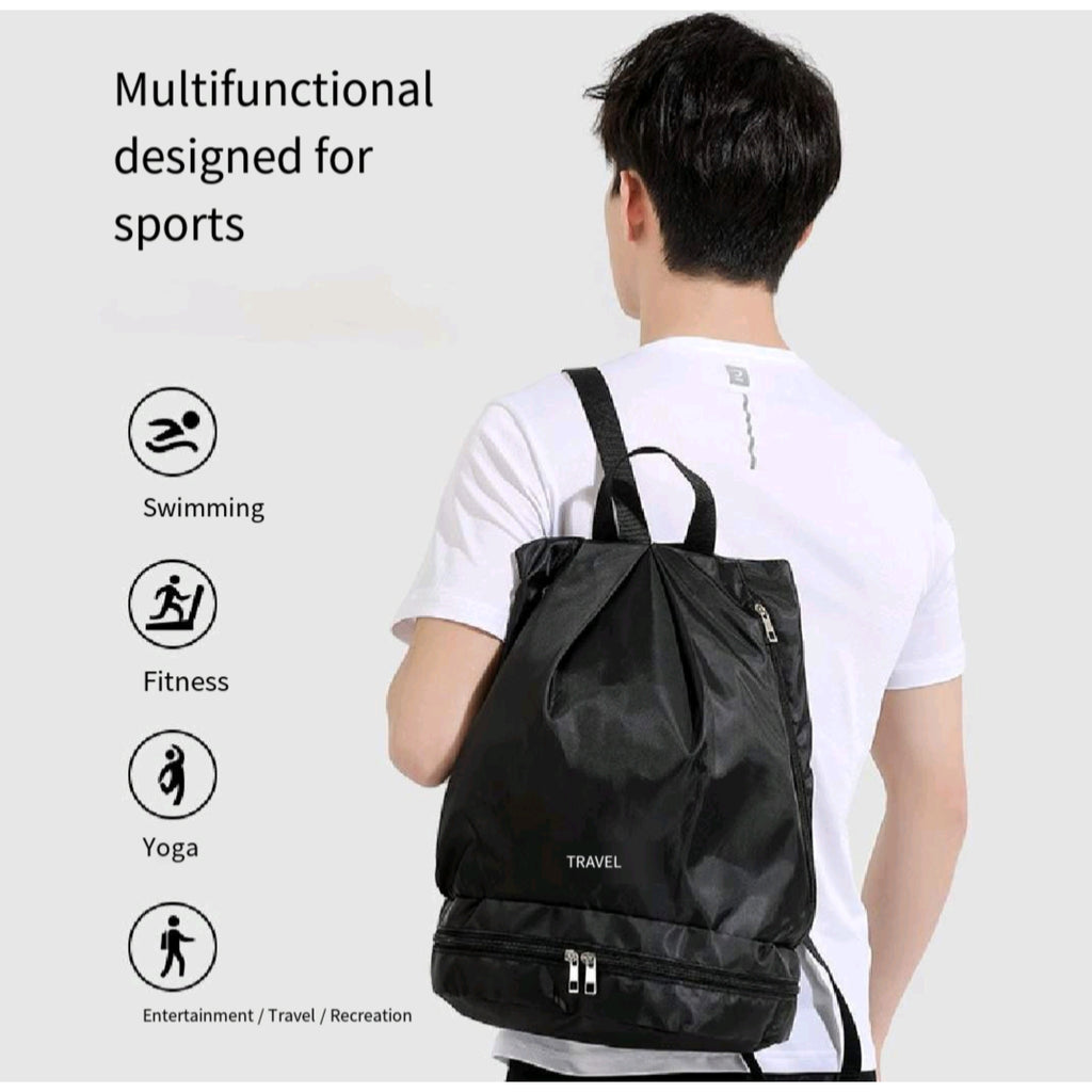 Wet Dry Swim Backpack Gym Yoga Travel Waterproof Separate