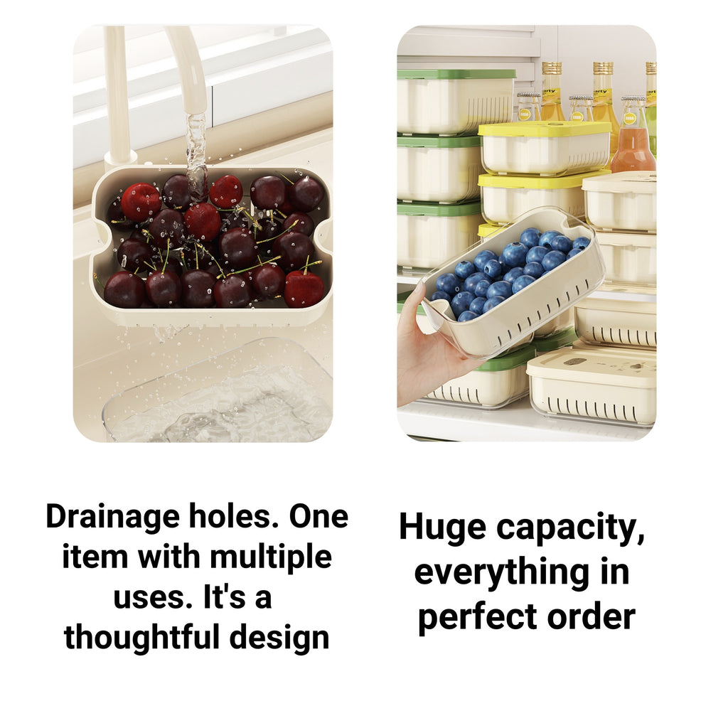 Fresh-Keeping Box With A Draining Basket