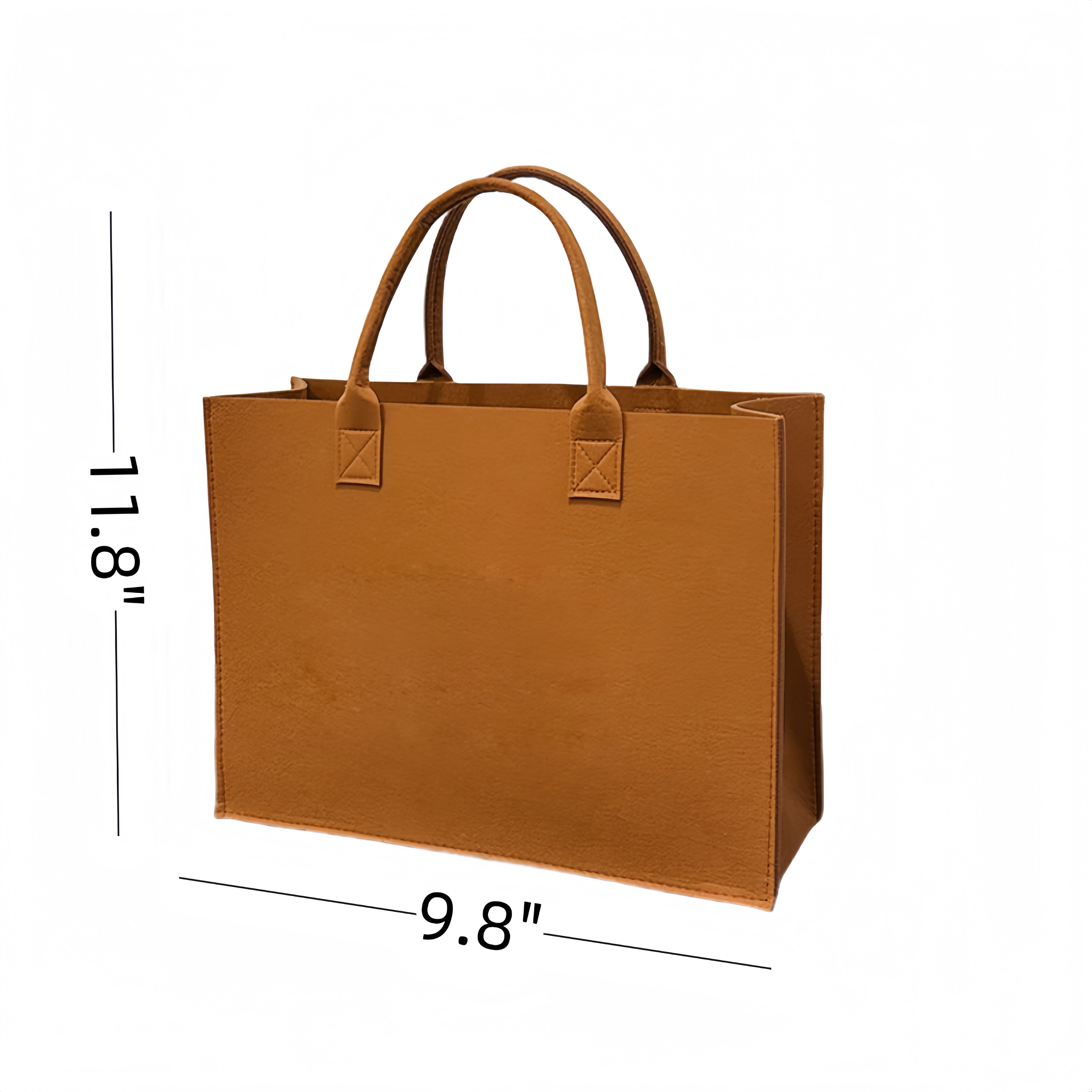 Three - Color Felt Tote Shopping Bags