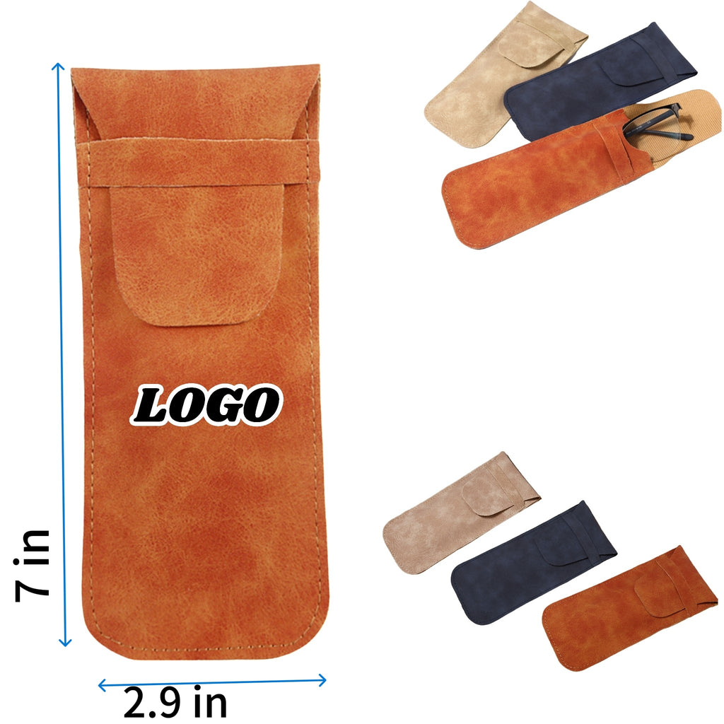 Premium Leather Eyewear Case Scratch Resistant Travel Pouch