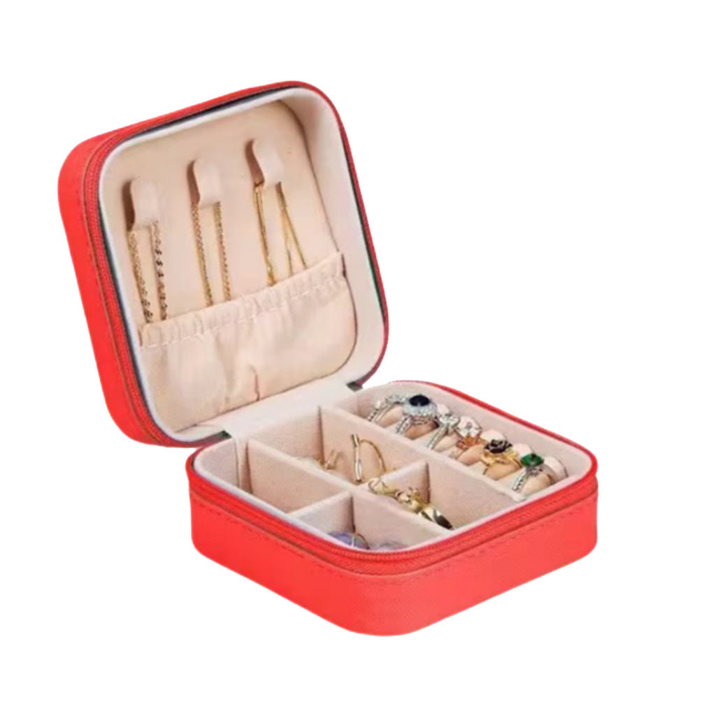 Square Zipper Jewelry Storage Box