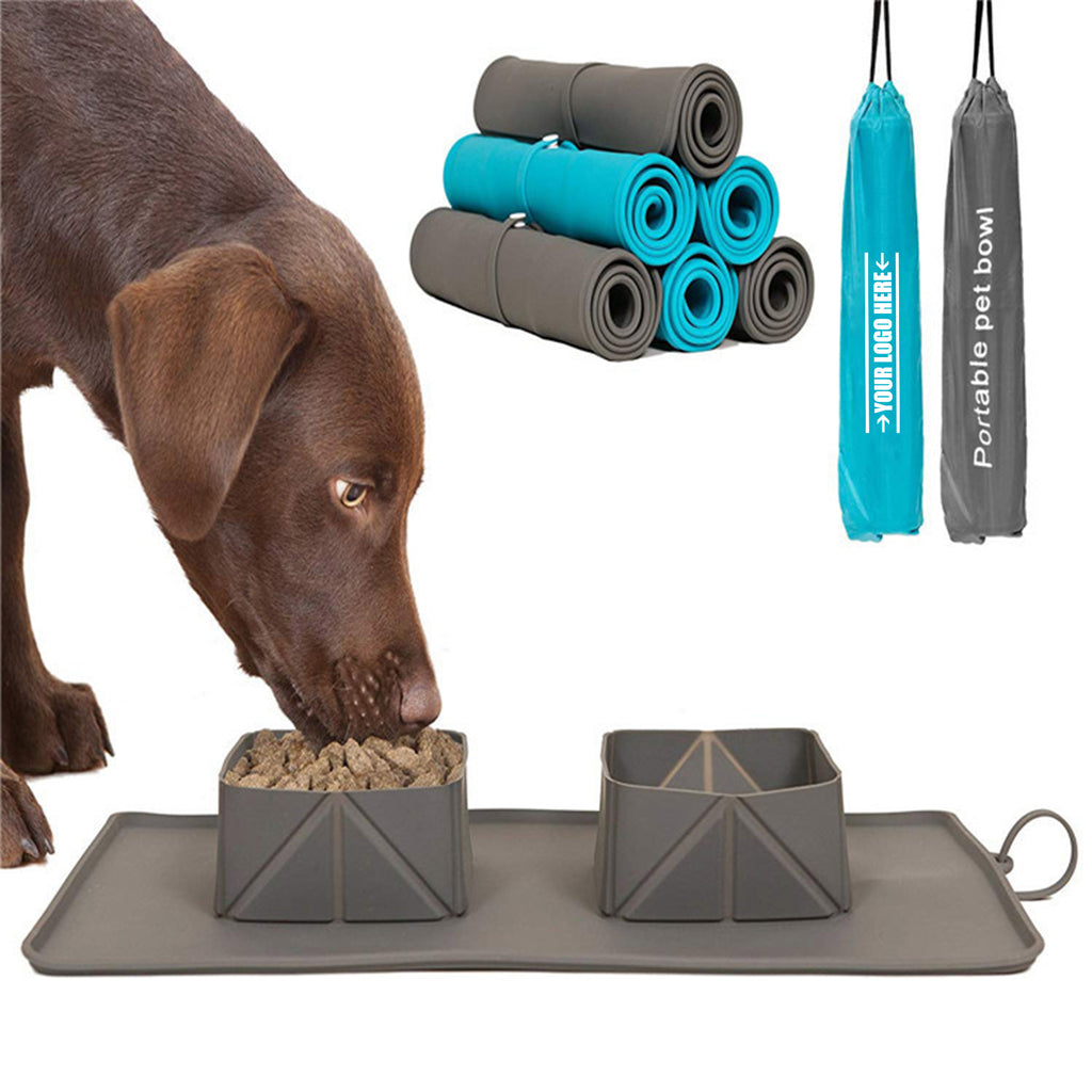 Foldable Pet Feeding Bowl With Portable Bag