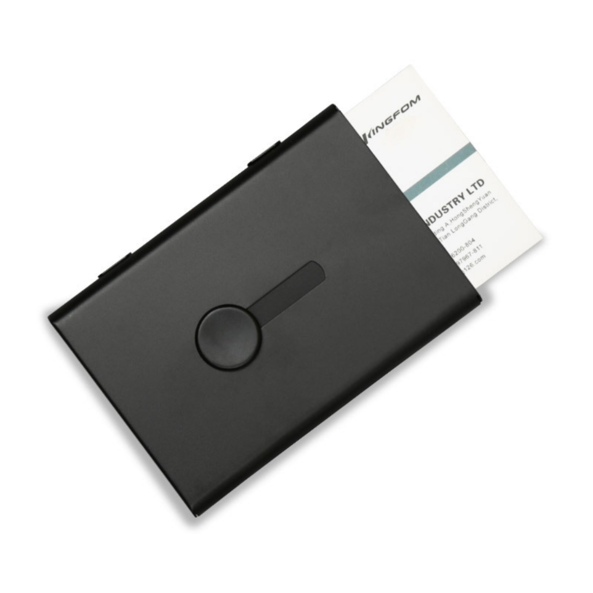 Portable Push Release Metal Business Card Holder