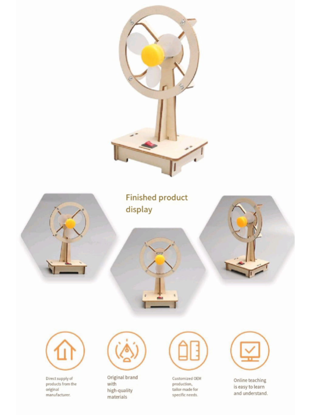 Primary School Students' DIY Wooden Mini Fan