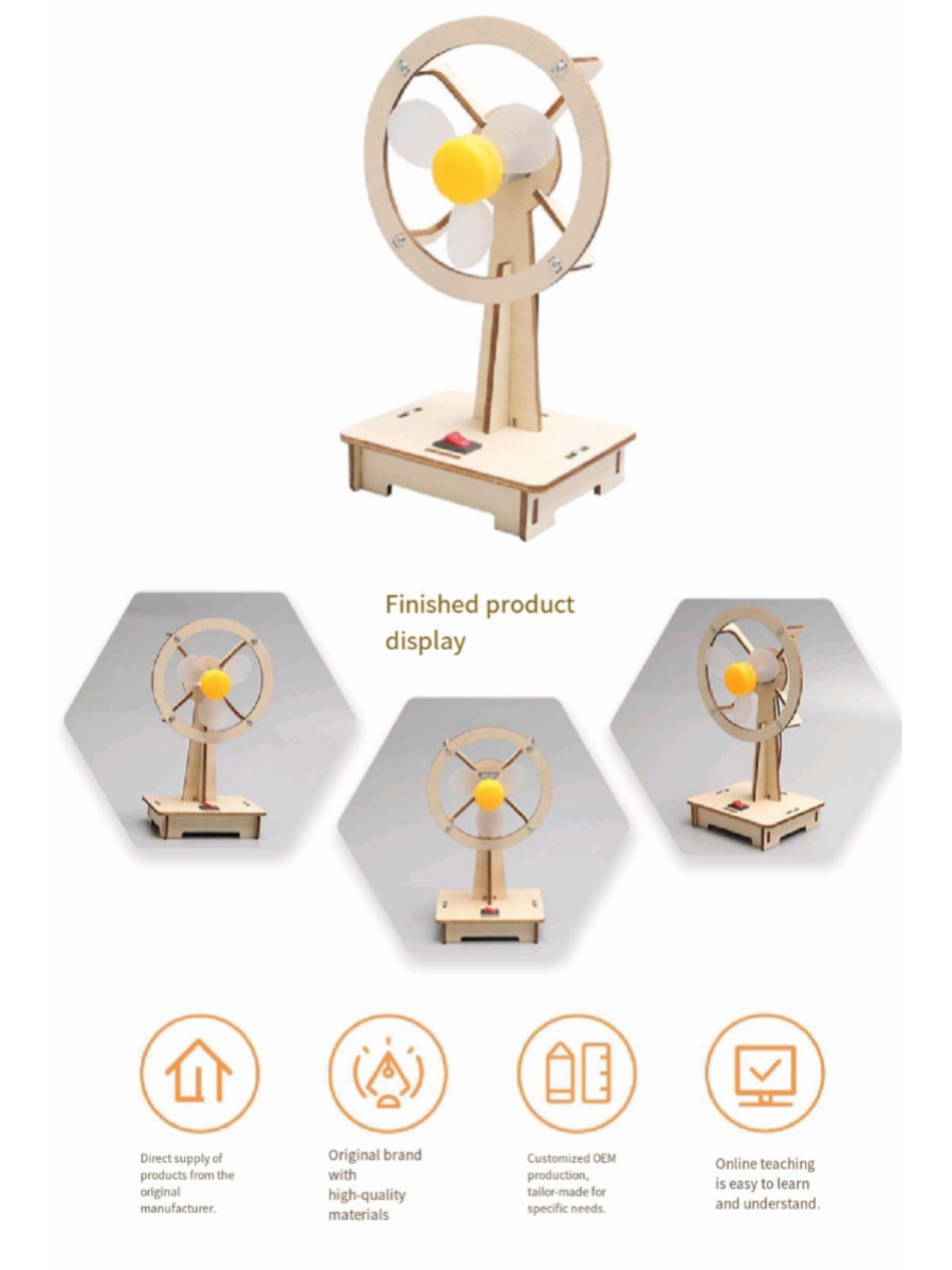 Primary School Students' DIY Wooden Mini Fan