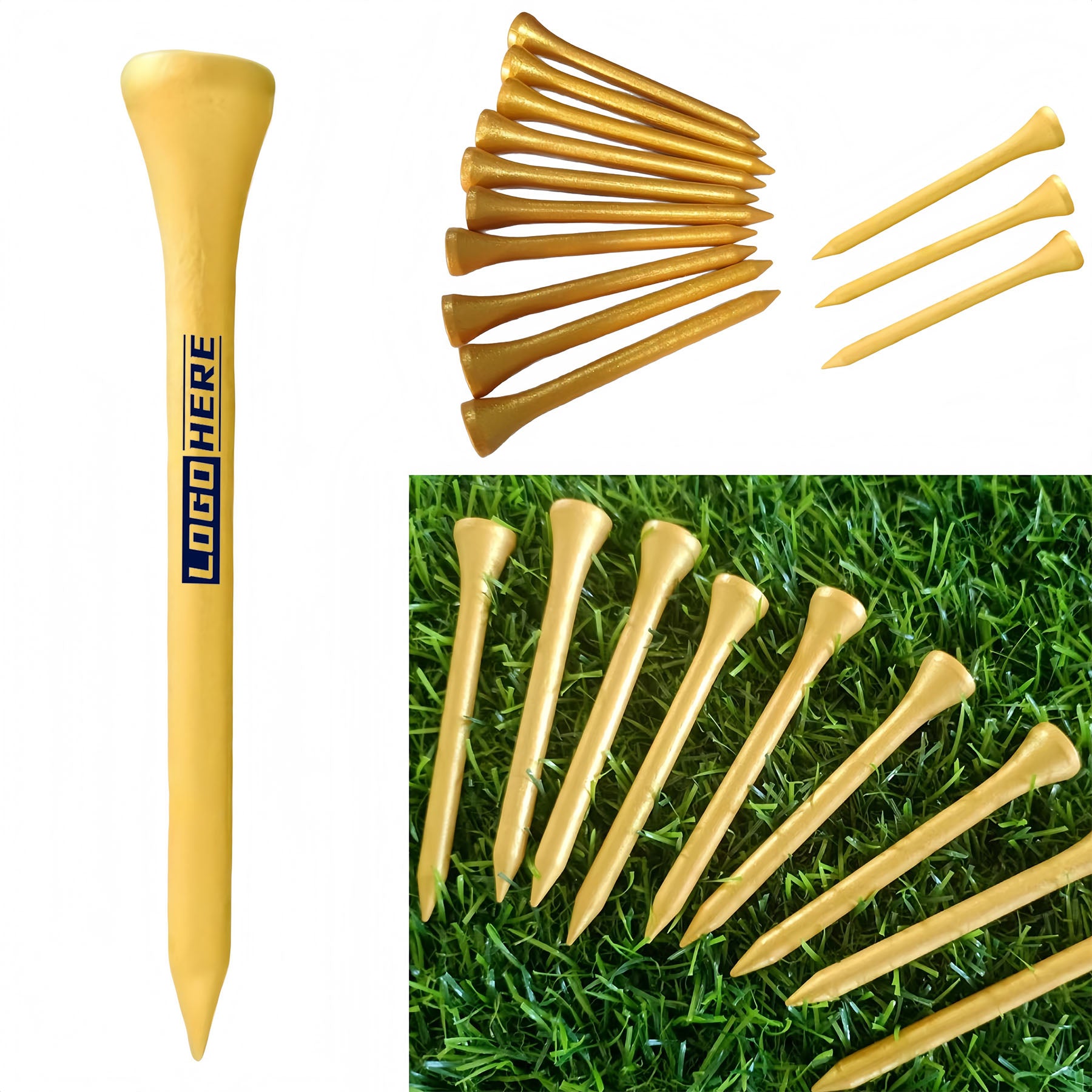 Golden Golf Tee