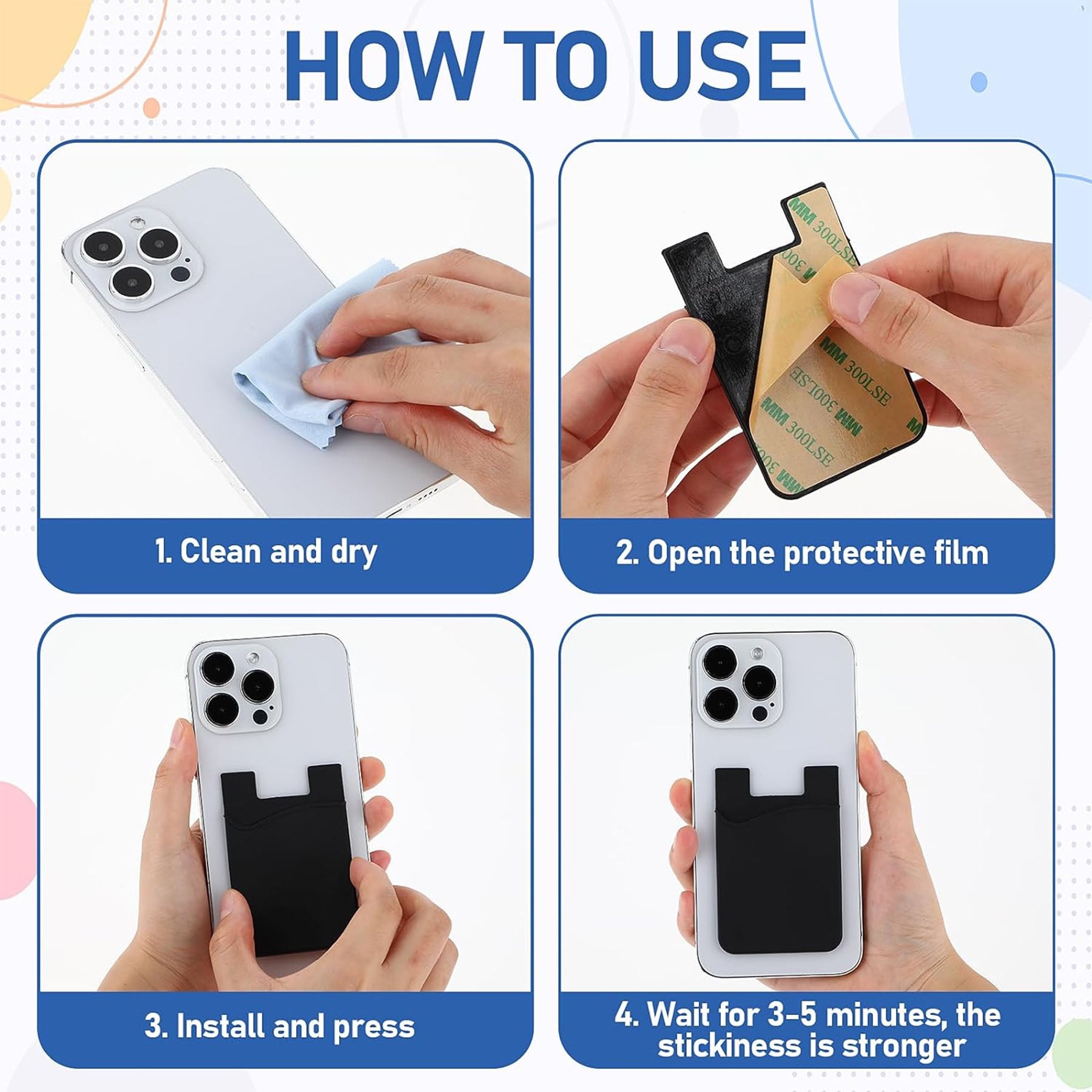 Single Layer Silicone Card Holder