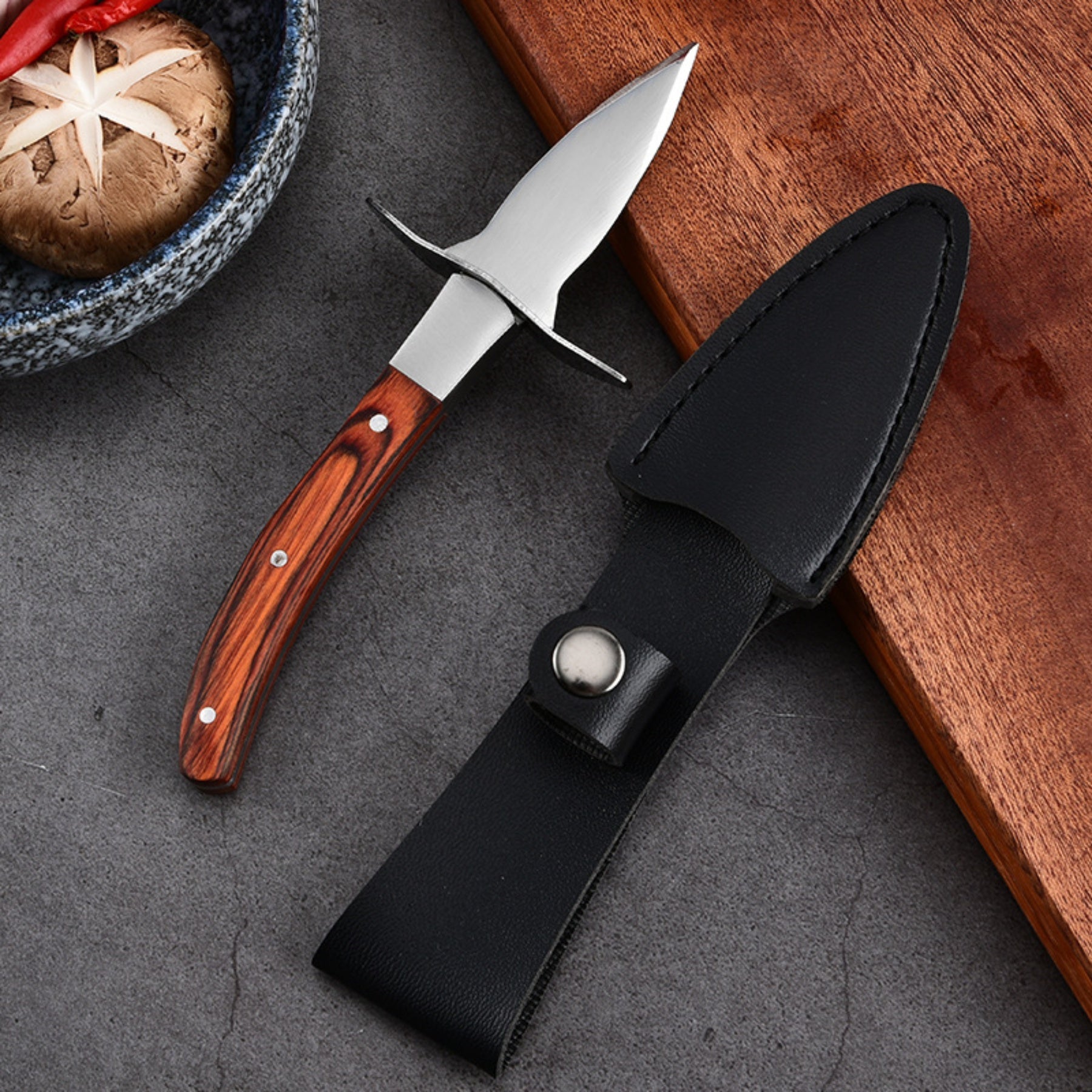Heavy-Duty Cut-Proof Stainless Steel Oyster Knife