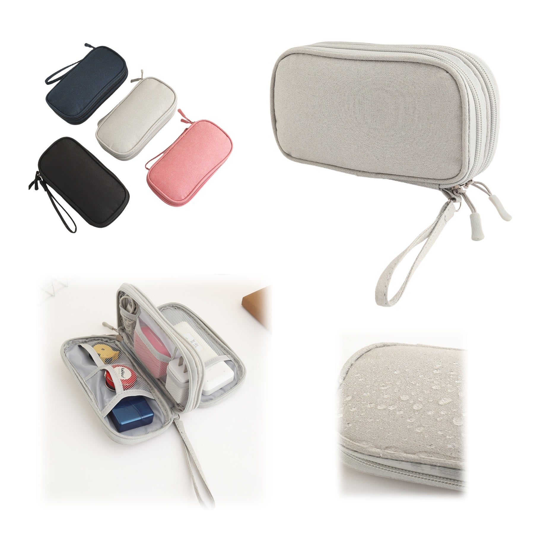 Portable Data Cable Organizer Pouch