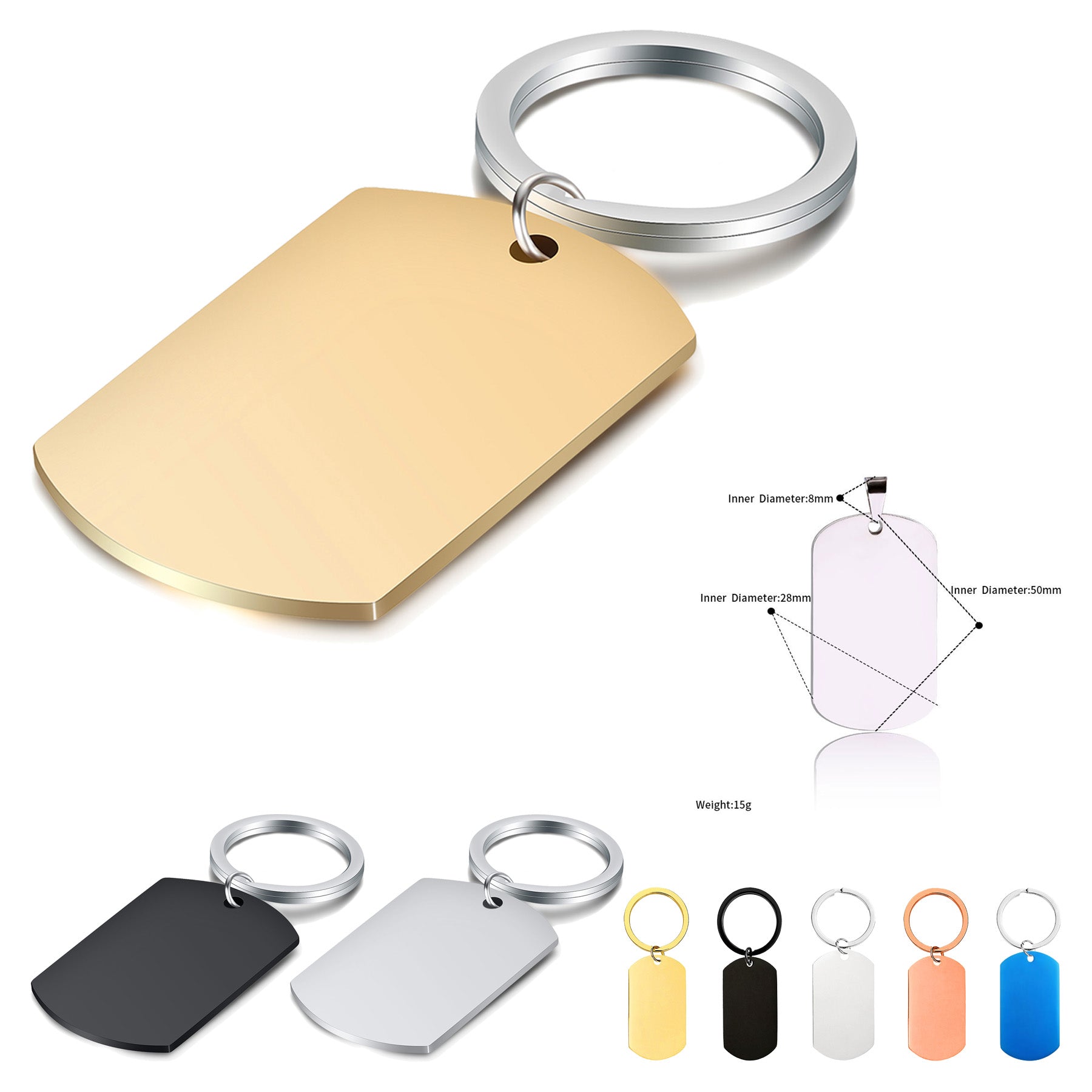 Customizable Aluminum Keychain