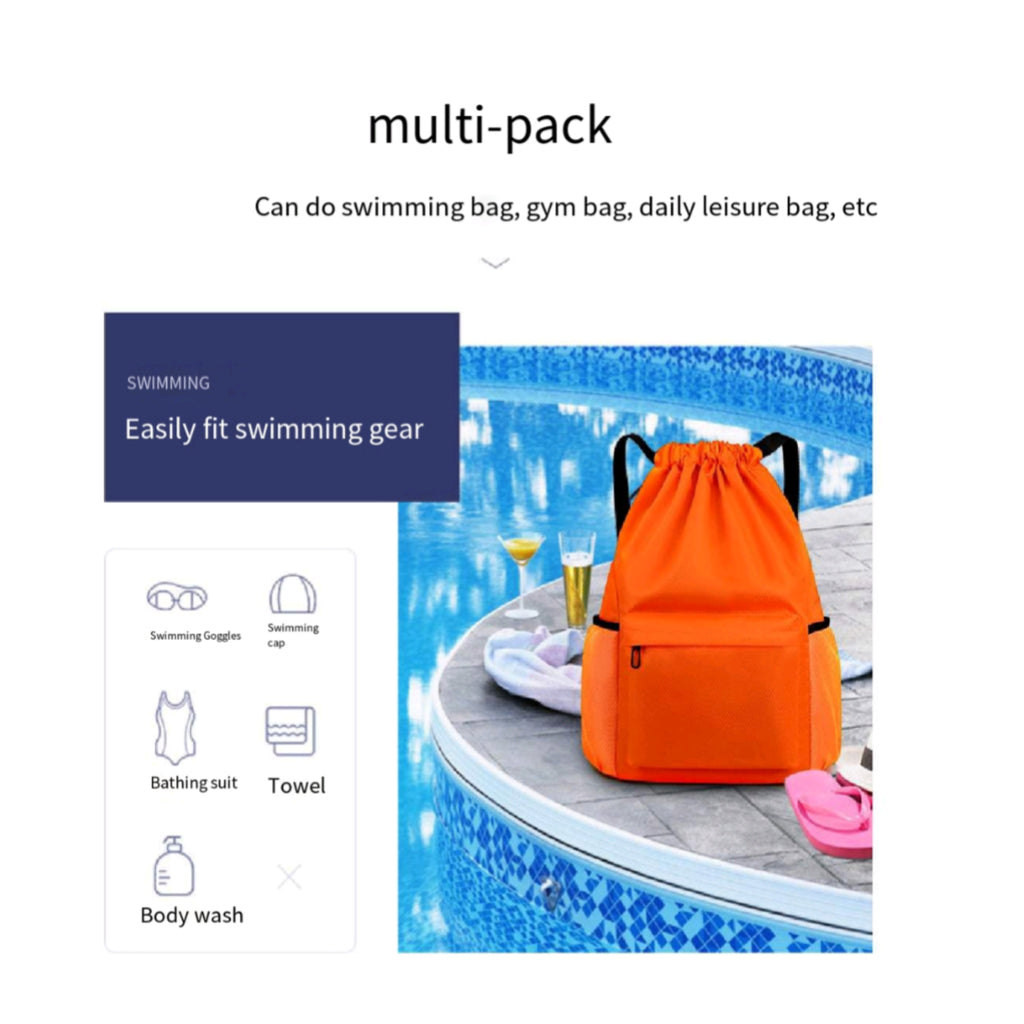 Multi Purpose Dry Wet Separation Drawstring Bag