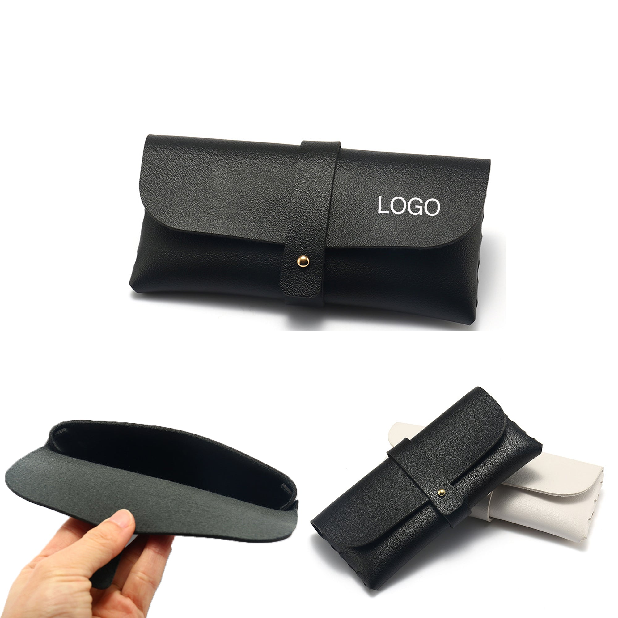 Portable Leather Glasses Case