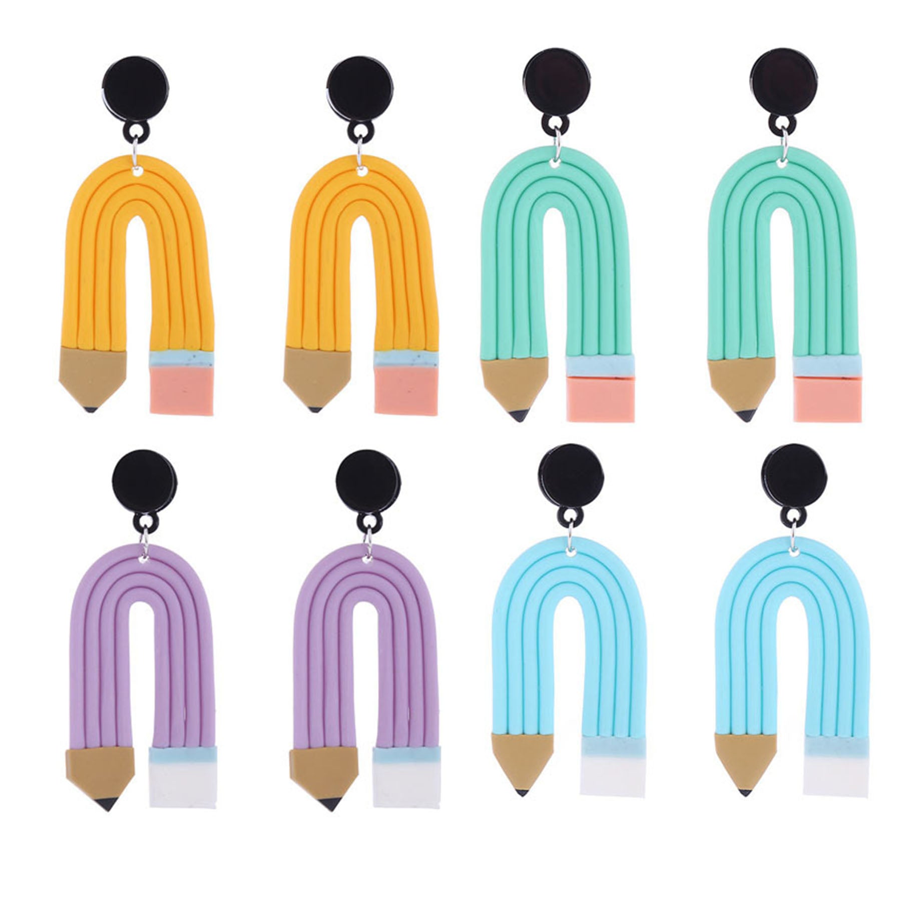 Rainbow Pencil Keychain