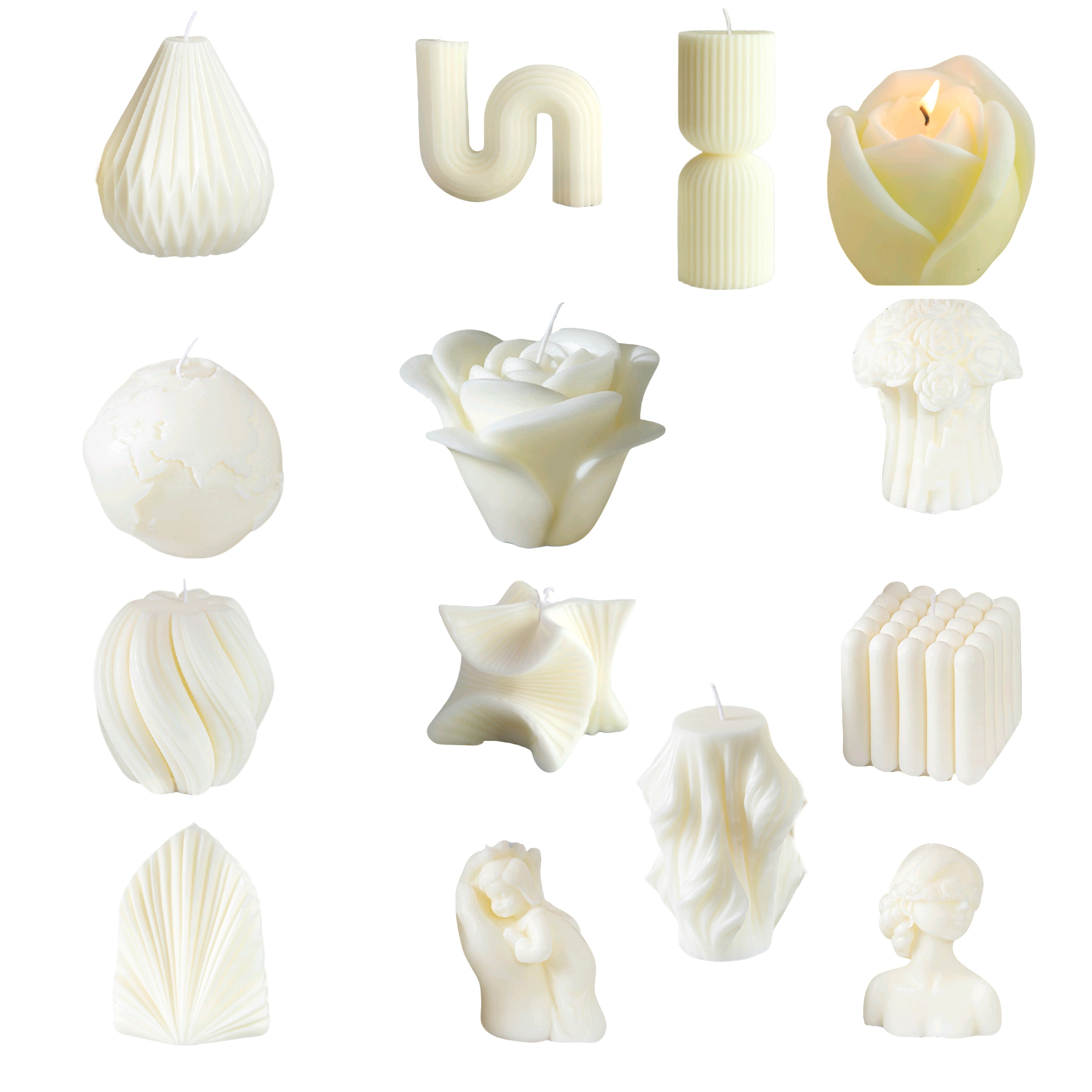 Scandinavian Scented Candle Handmade Art Decor Gift