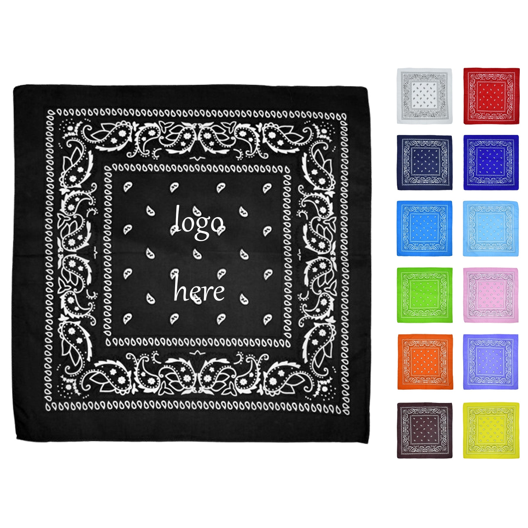 Polyester Square Painted Scarf