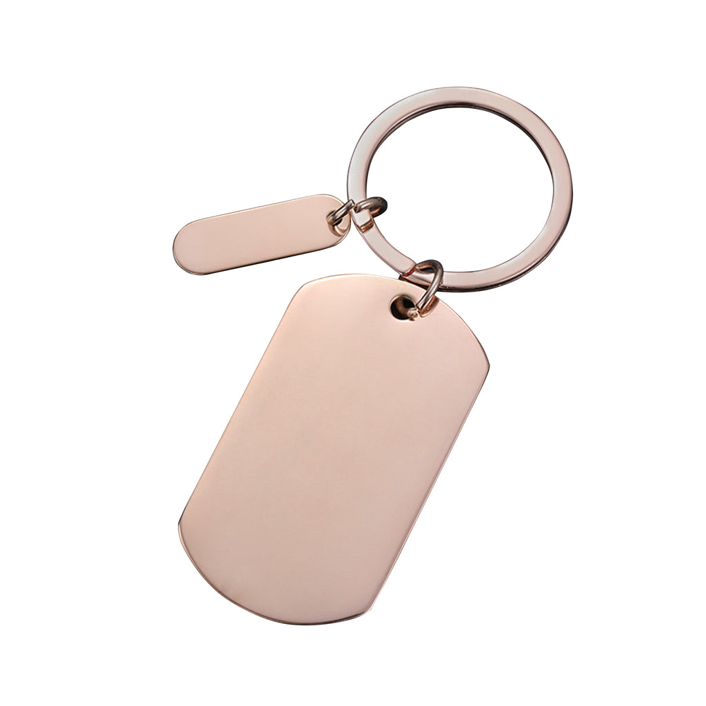 Stainless Steel Dog Tag Keychain