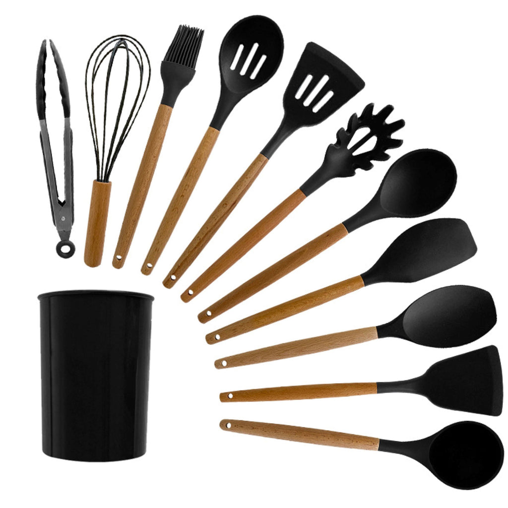 Silicone Spatula and Soup Ladle Set