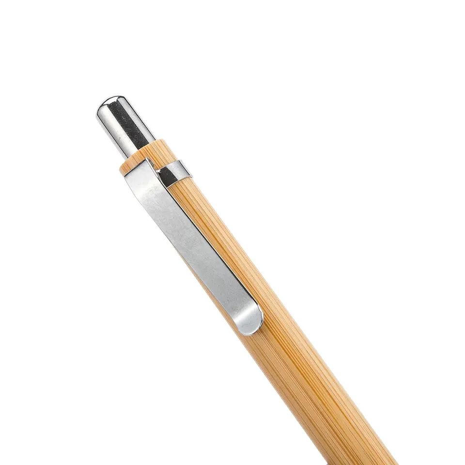 Engraved Bamboo Ballpoint Pen With Logo