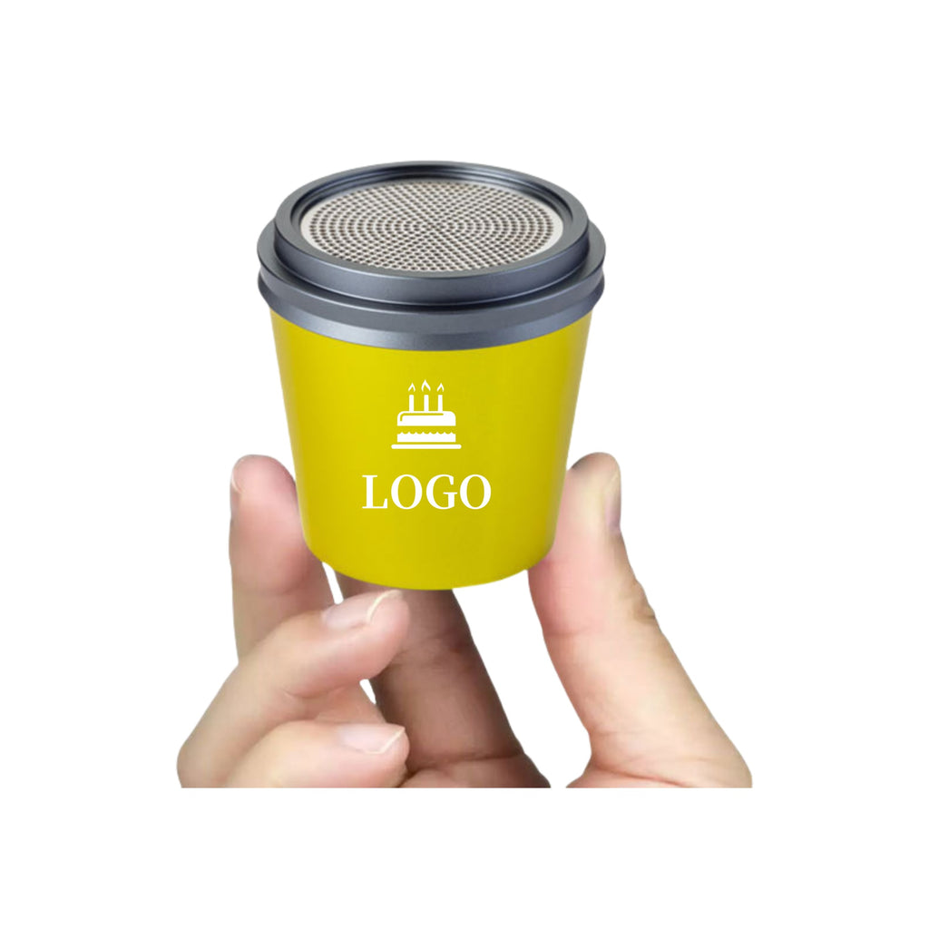 Mini Coffee Cup-Shaped Metal Bluetooth Speaker