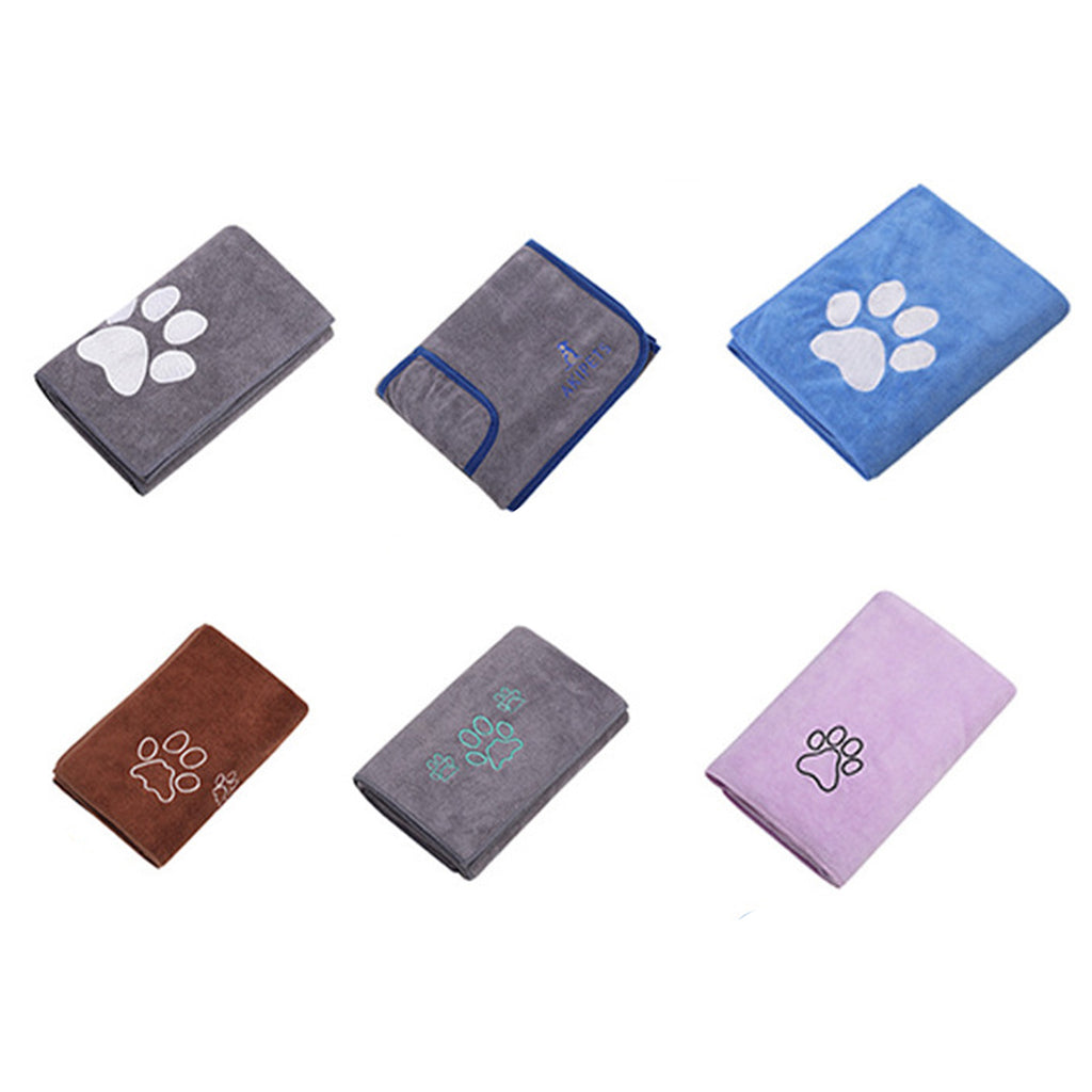 Embroidered Pet Microfiber Absorbent Towel