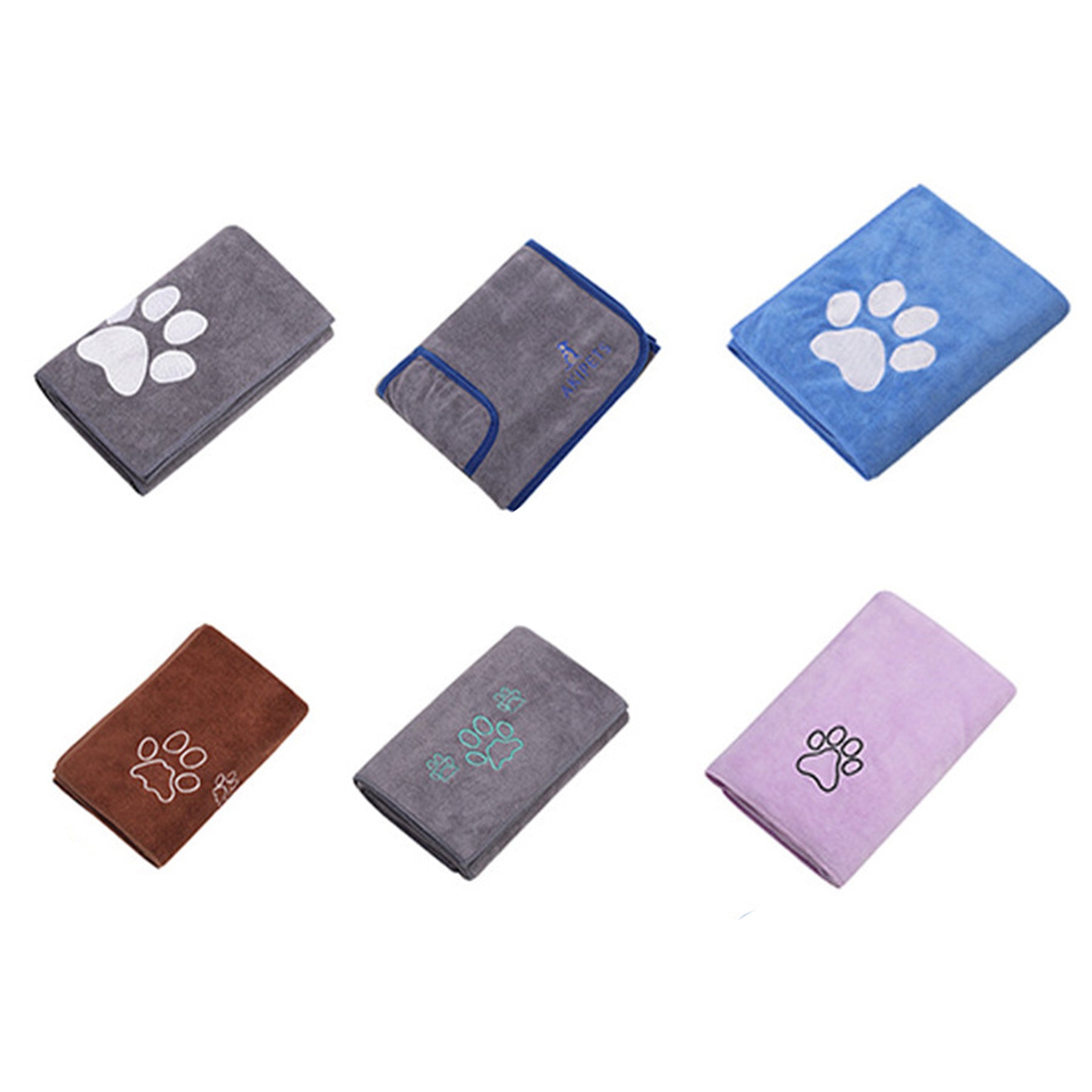 Embroidered Pet Microfiber Absorbent Towel