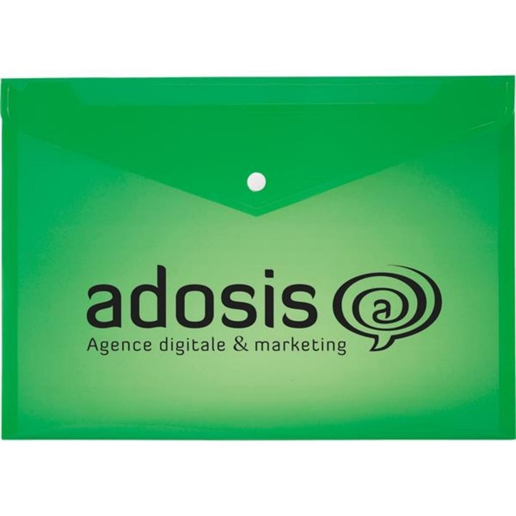 Plastic Envelope Folder With Snap Button