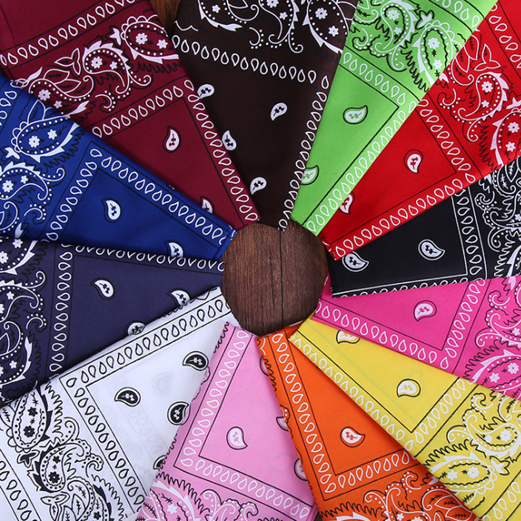 Paisley Pattern Bandanas Face Mask Square Scarf Headwear