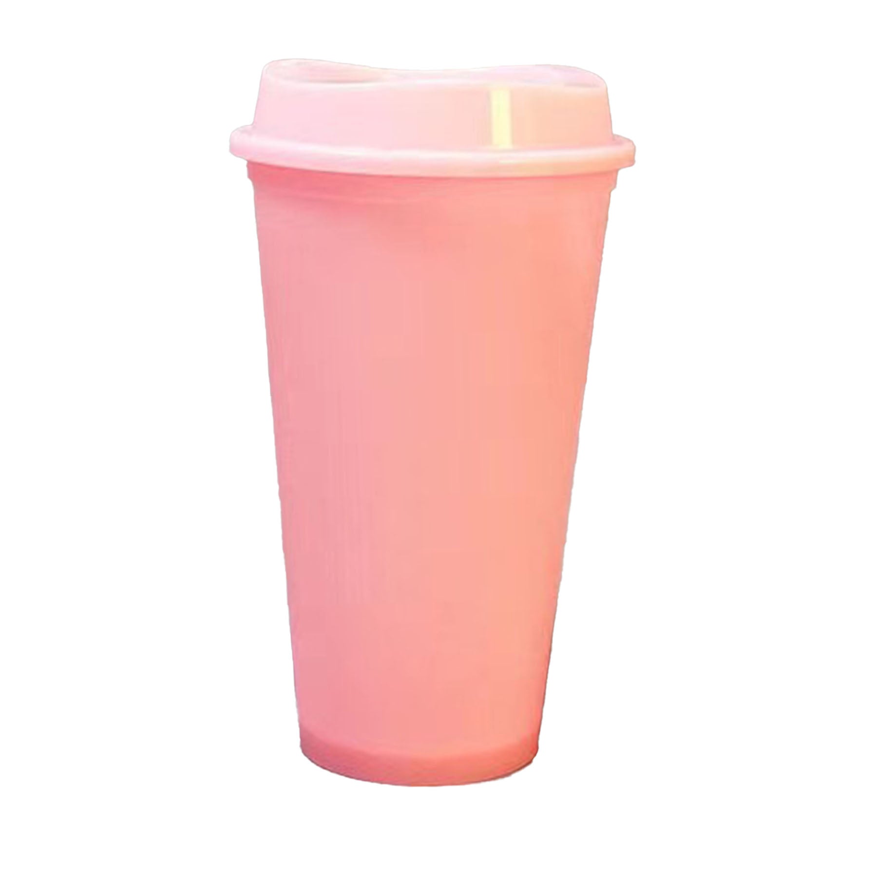 16Oz Cold Color Changing Plastic Coffee Cup With Lid